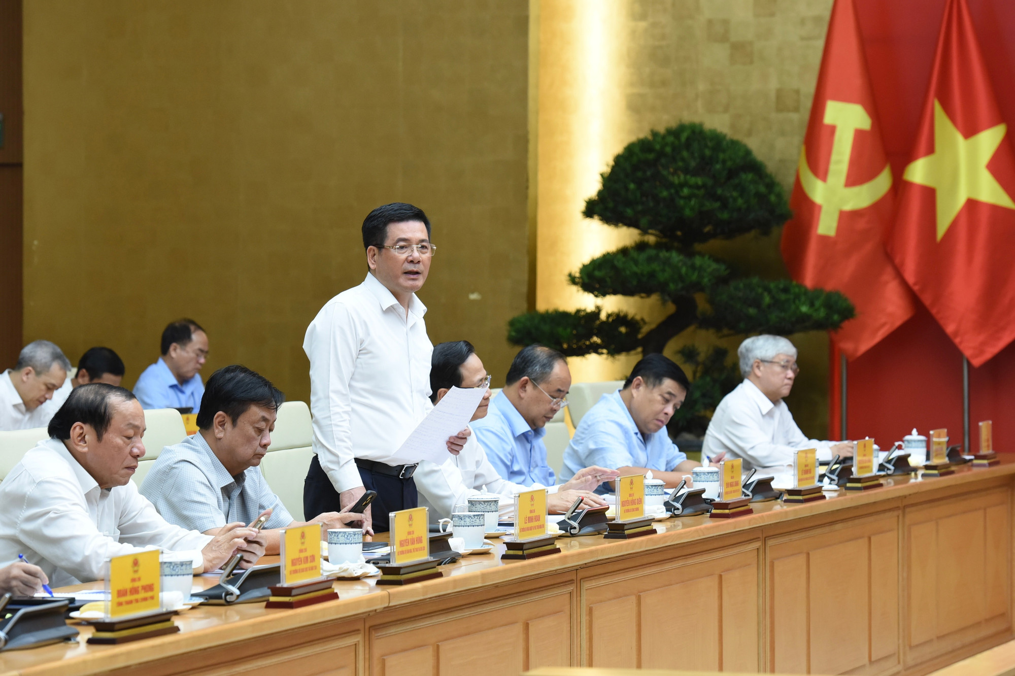 Bộ trưởng Công thương Nguyễn Hồng Diên phát biểu.