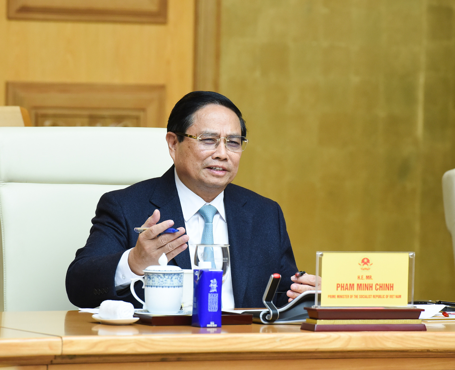 Thủ tướng Phạm Minh Chính phát biểu tại toạ đàm. Thủ tướng Phạm Minh Chính phát biểu tại toạ đàm.