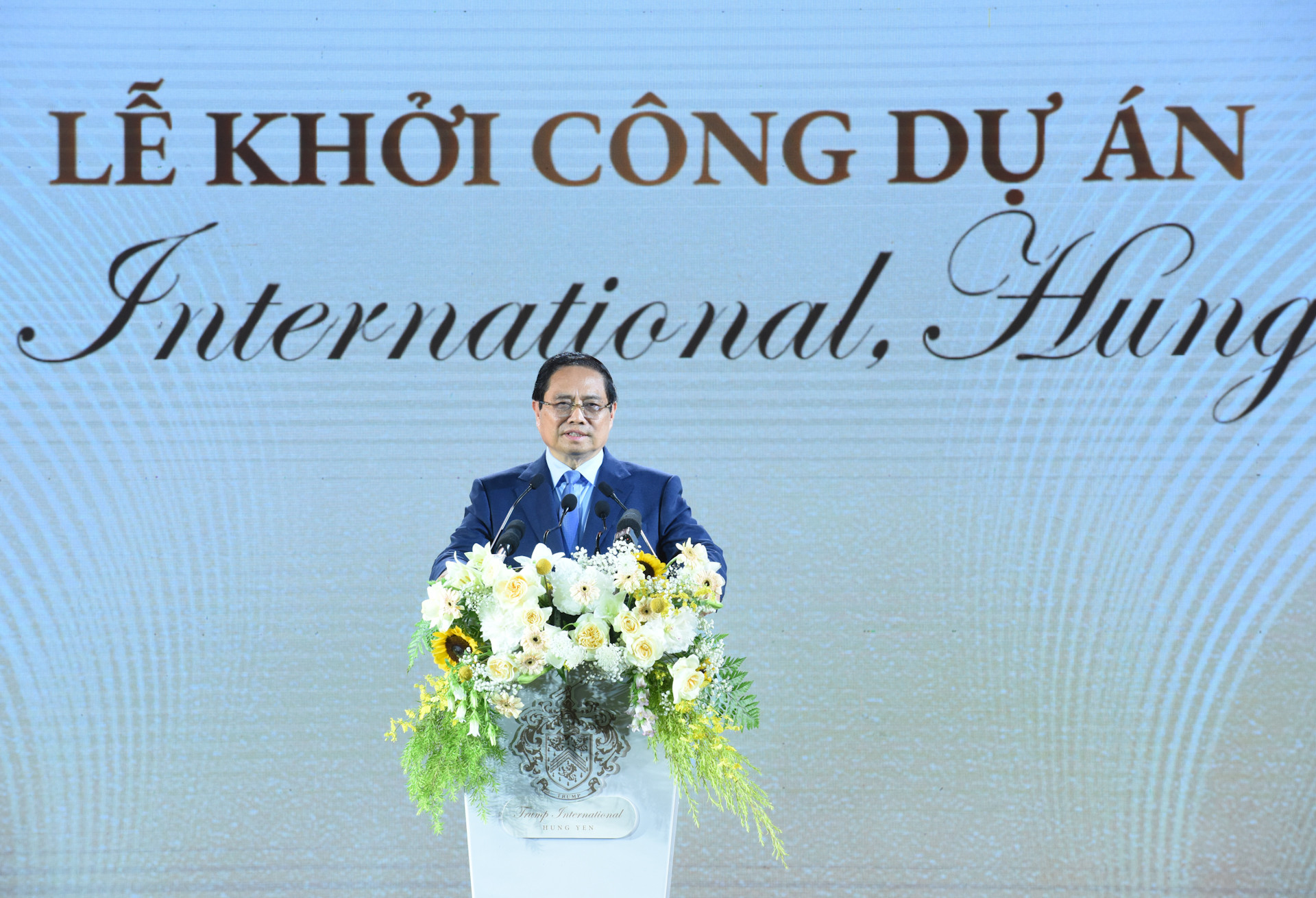 Thủ tướng Phạm Minh Chính phát biểu tại lễ khởi công dự án.