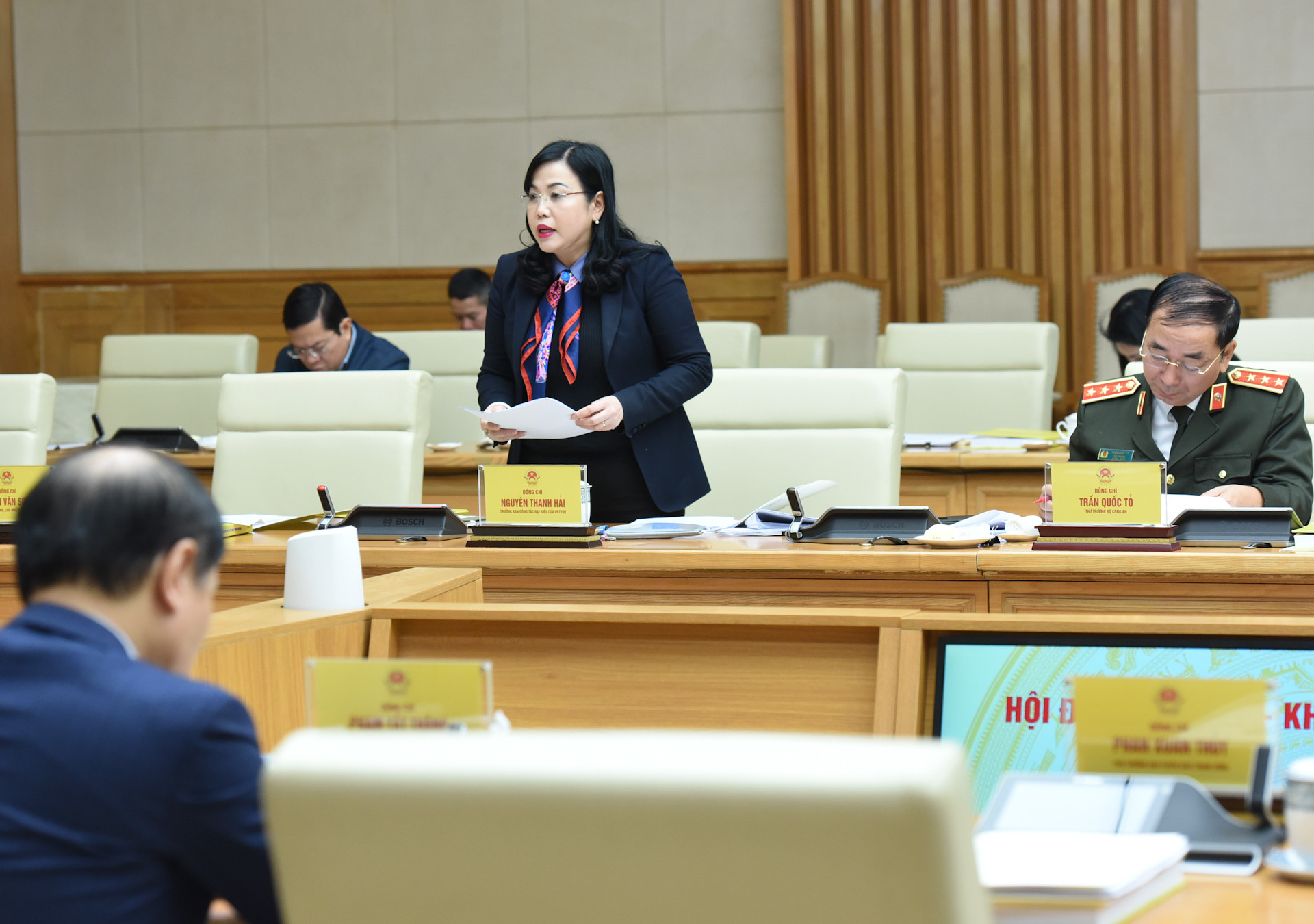 Trưởng Ban công tác đại biểu Nguyễn Thanh Hải phát biểu.