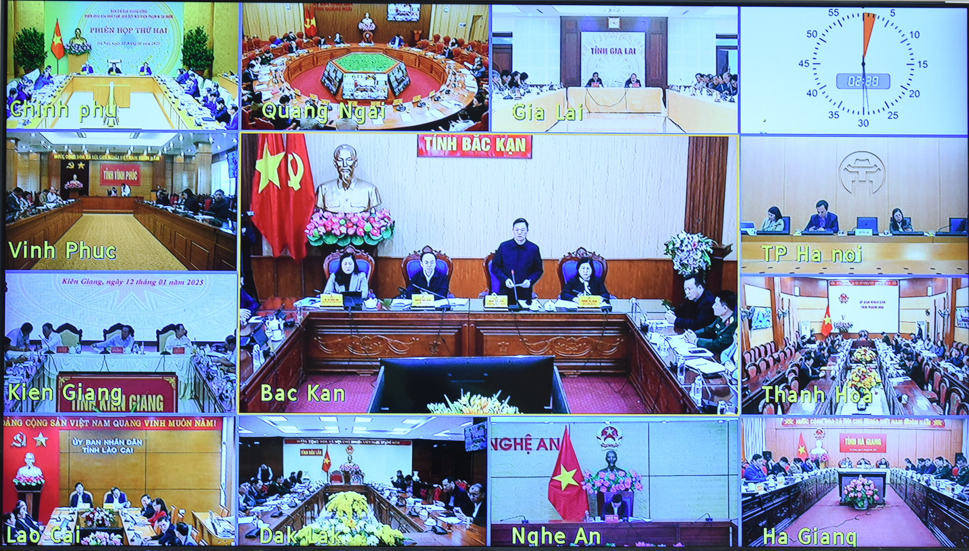 Đại diện lãnh đạo tỉnh Bắc Kạn phát biểu tại điểm cầu Bắc Kạn.