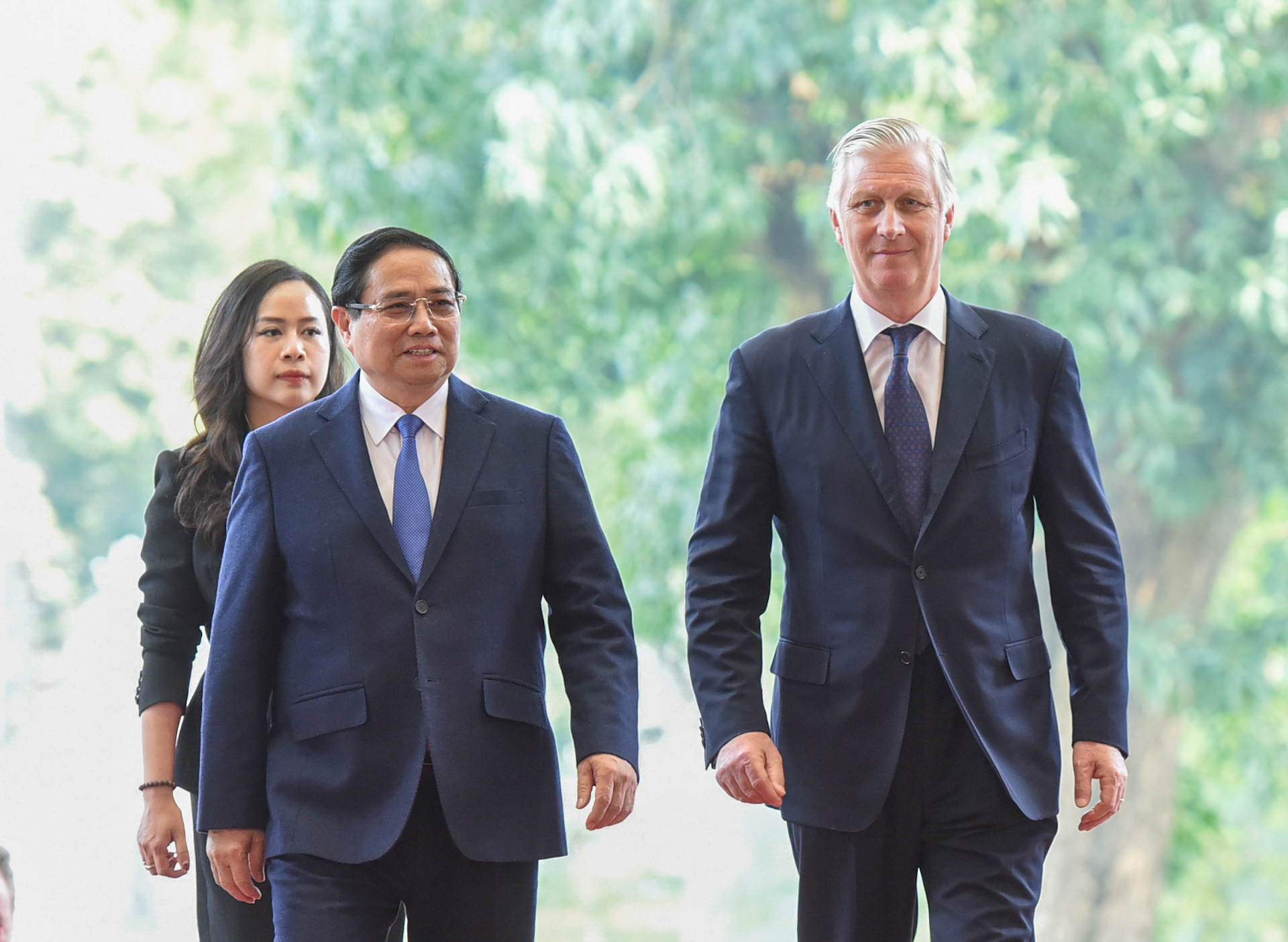 Thủ tướng Phạm Minh Chính đón Nhà vua Vương quốc Bỉ Philippe.