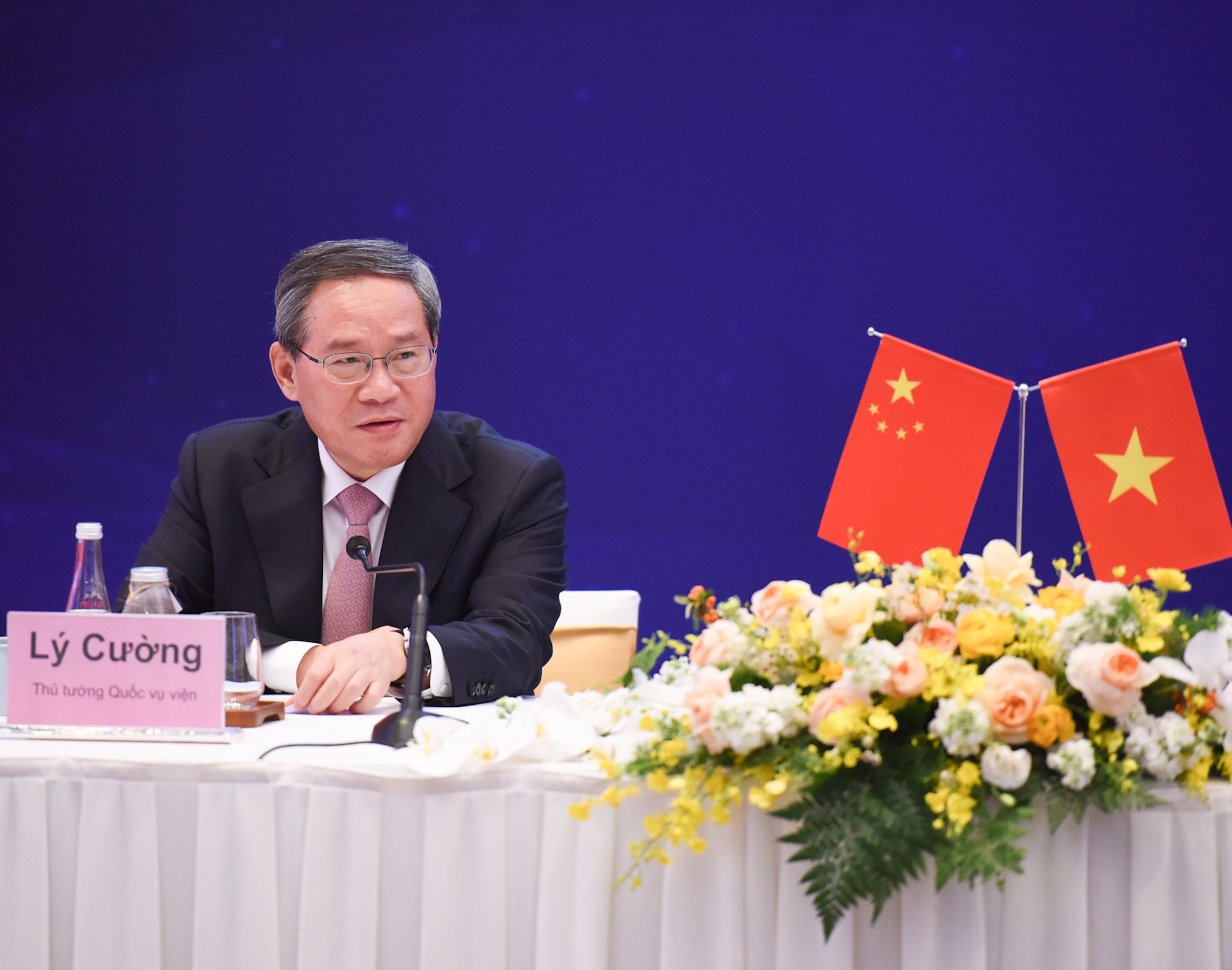 Thủ tướng Trung Quốc Lý Cường phát biểu.