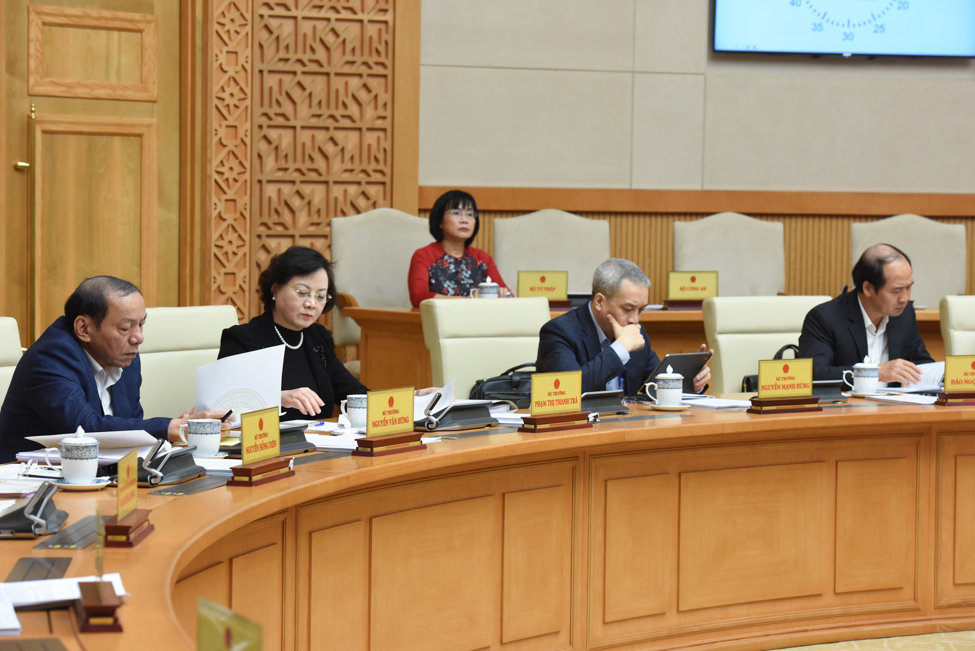 Đại diện lãnh đạo các bộ tham dự phiên họp.