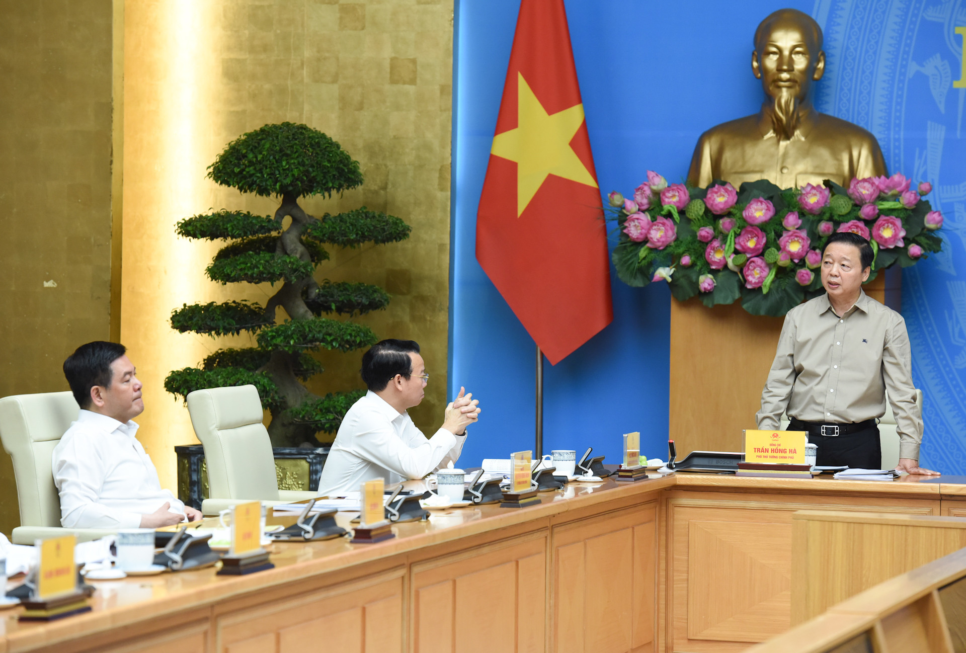 Phó Thủ tướng Trần Hồng Hà phát biểu.