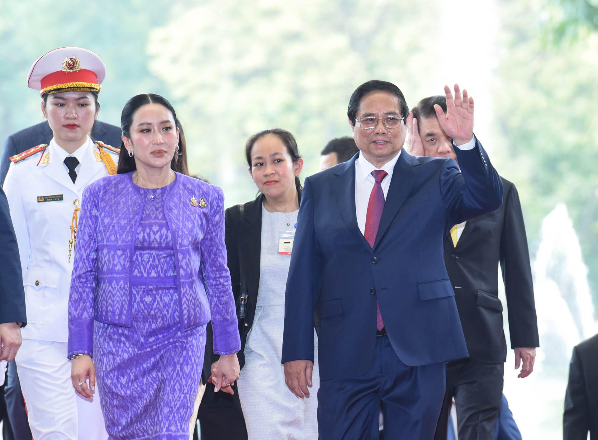 [Ảnh] Thủ tướng Phạm Minh Chính hội đàm với Thủ tướng Vương quốc Thái Lan Paetongtarn Shinawatra ảnh 1