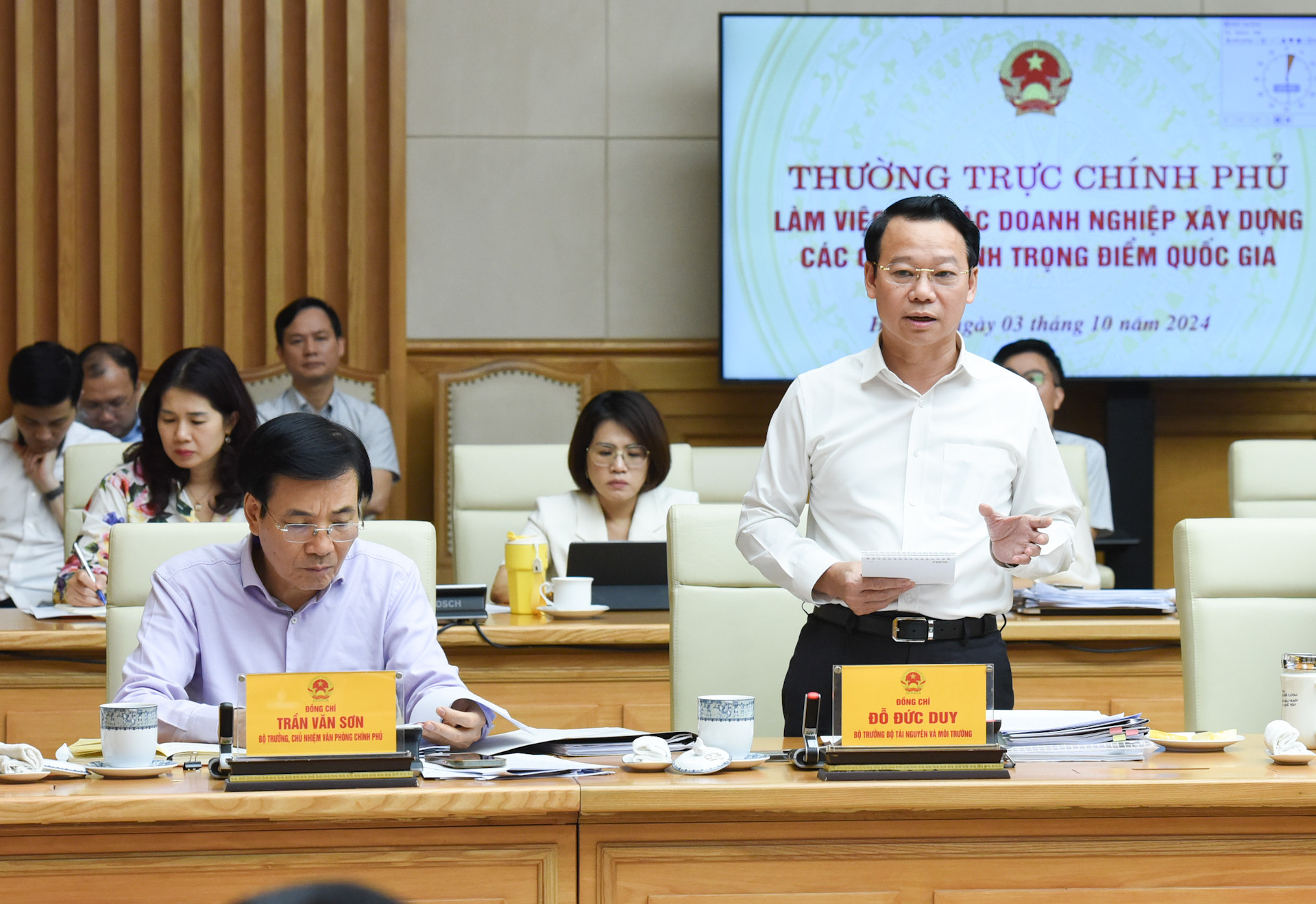 Bộ trưởng Tài nguyên và Môi trường Đỗ Đức Duy phát biểu. Bộ trưởng Tài nguyên và Môi trường Đỗ Đức Duy phát biểu.