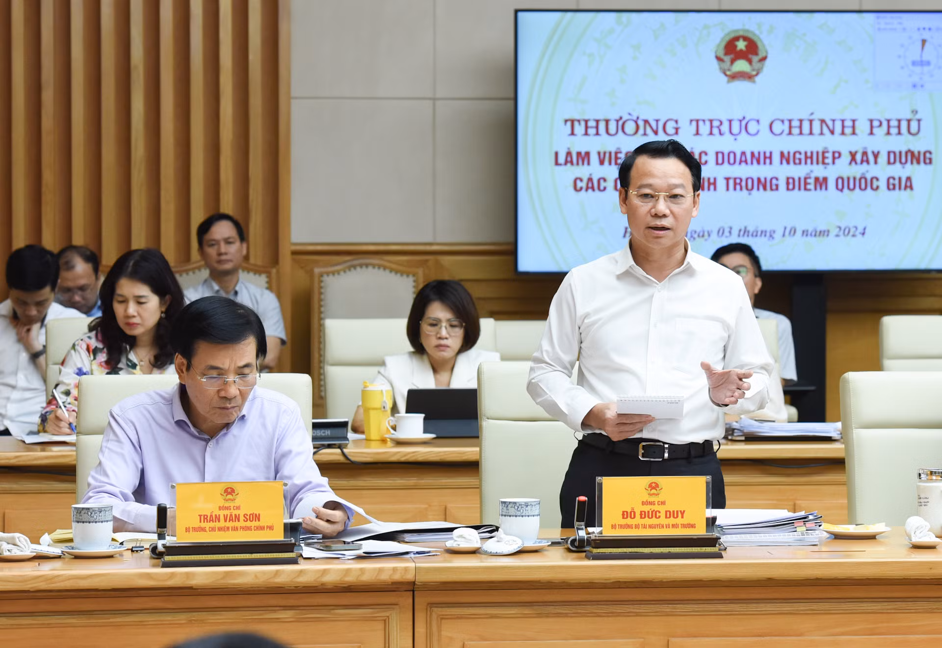 Bộ trưởng Tài nguyên và Môi trường Đỗ Đức Duy phát biểu.