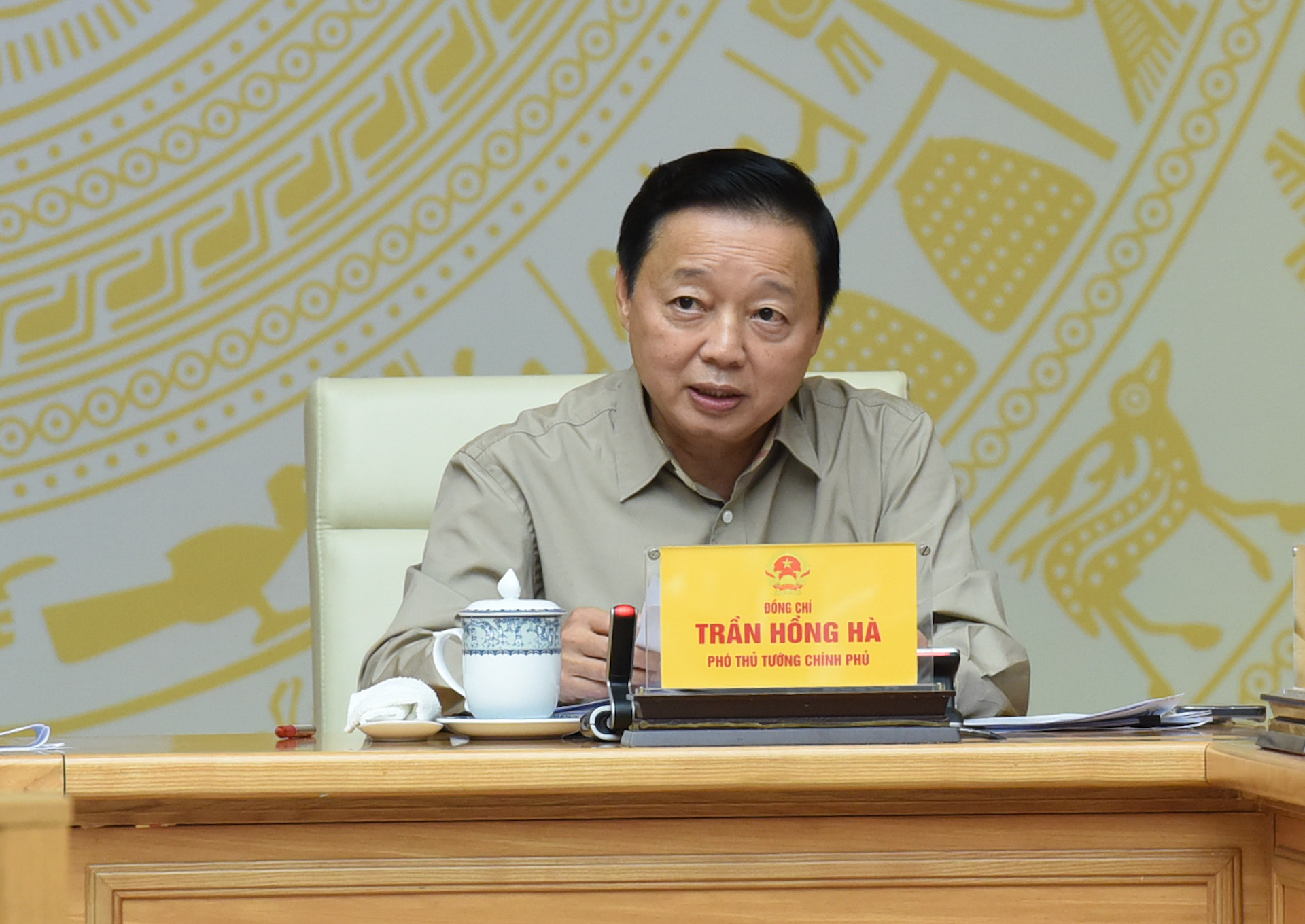 Phó Thủ tướng Trần Hồng Hà phát biểu. Phó Thủ tướng Trần Hồng Hà phát biểu.