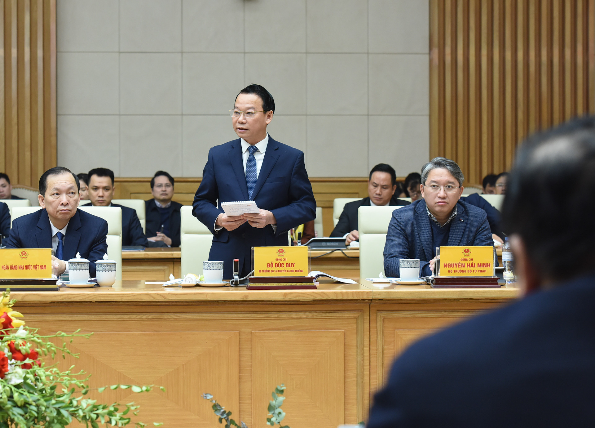 Bộ trưởng Bộ Tài nguyên và Môi trường Đỗ Đức Duy phát biểu.