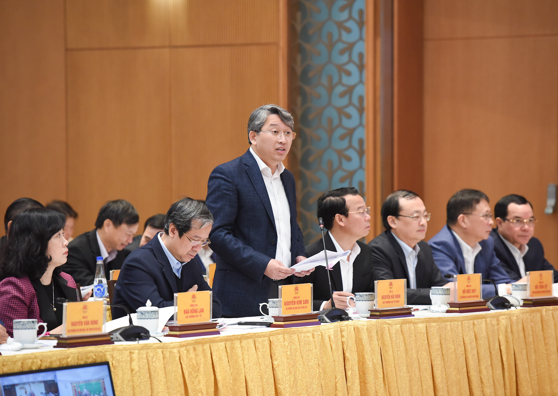 Bộ trưởng Tư pháp Nguyễn Hải Ninh phát biểu.