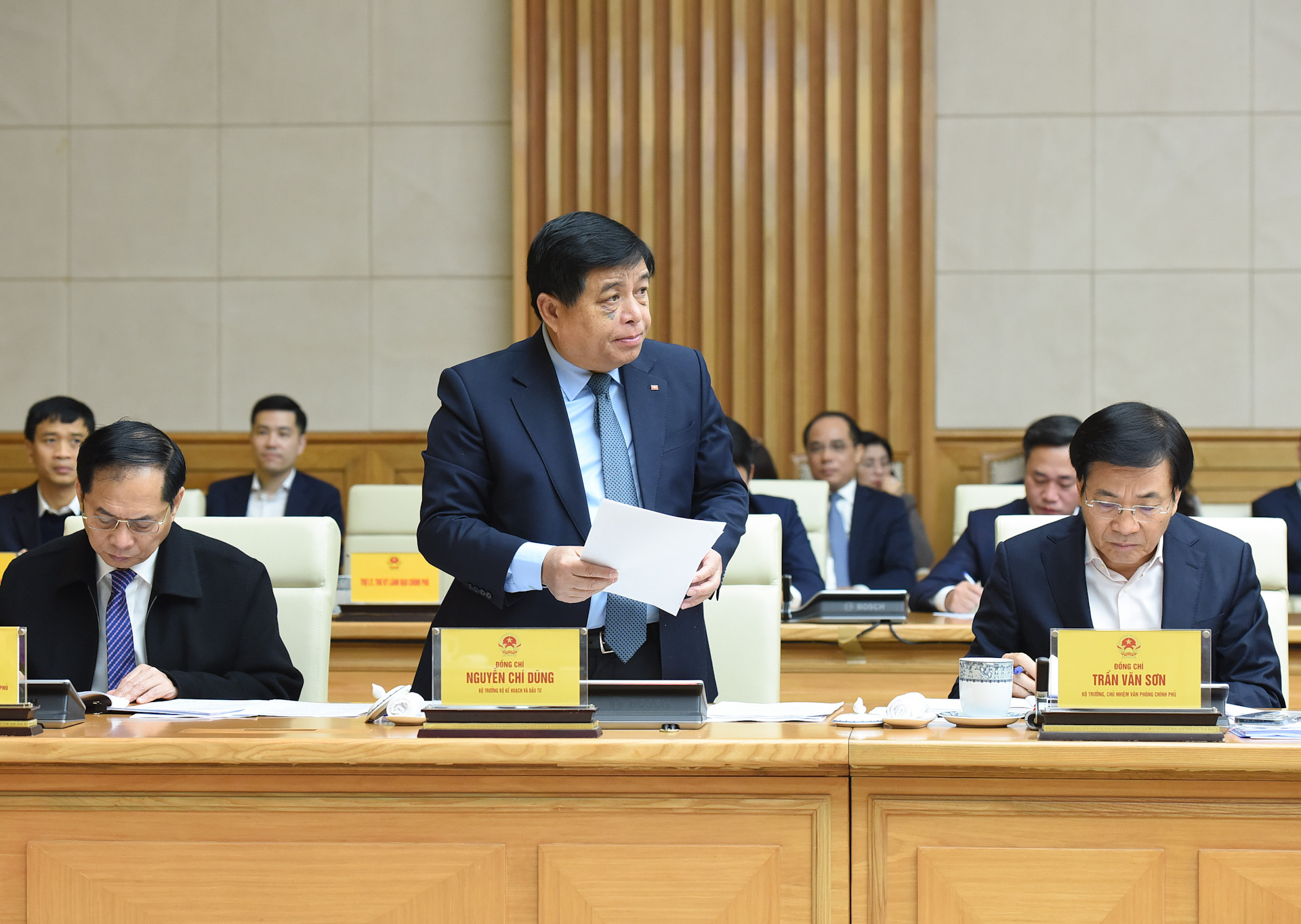 Bộ trưởng Kế hoạch và Đầu tư Nguyễn Chí Dũng phát biểu.