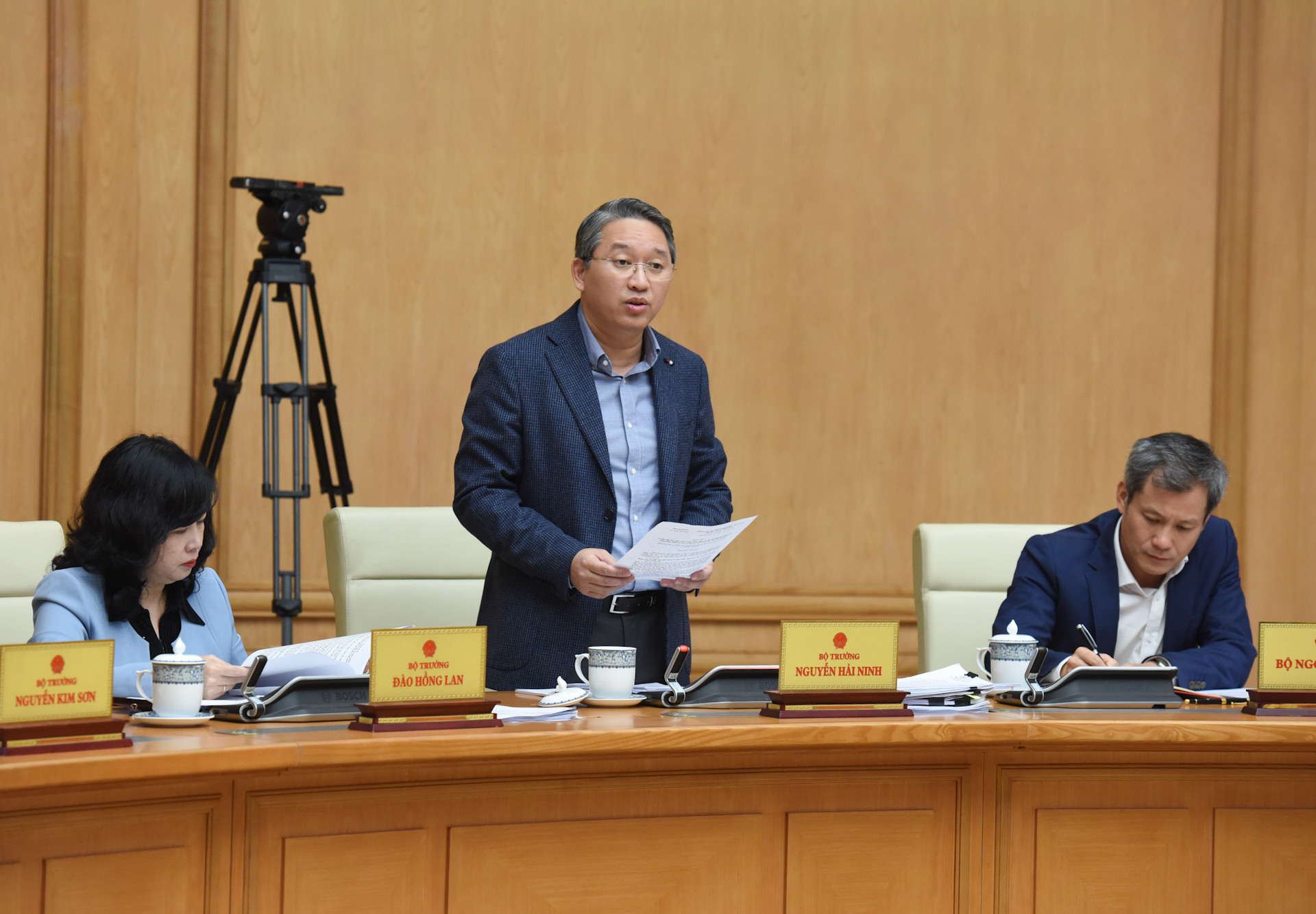 Bộ trưởng Tư pháp Nguyễn Hải Ninh phát biểu.