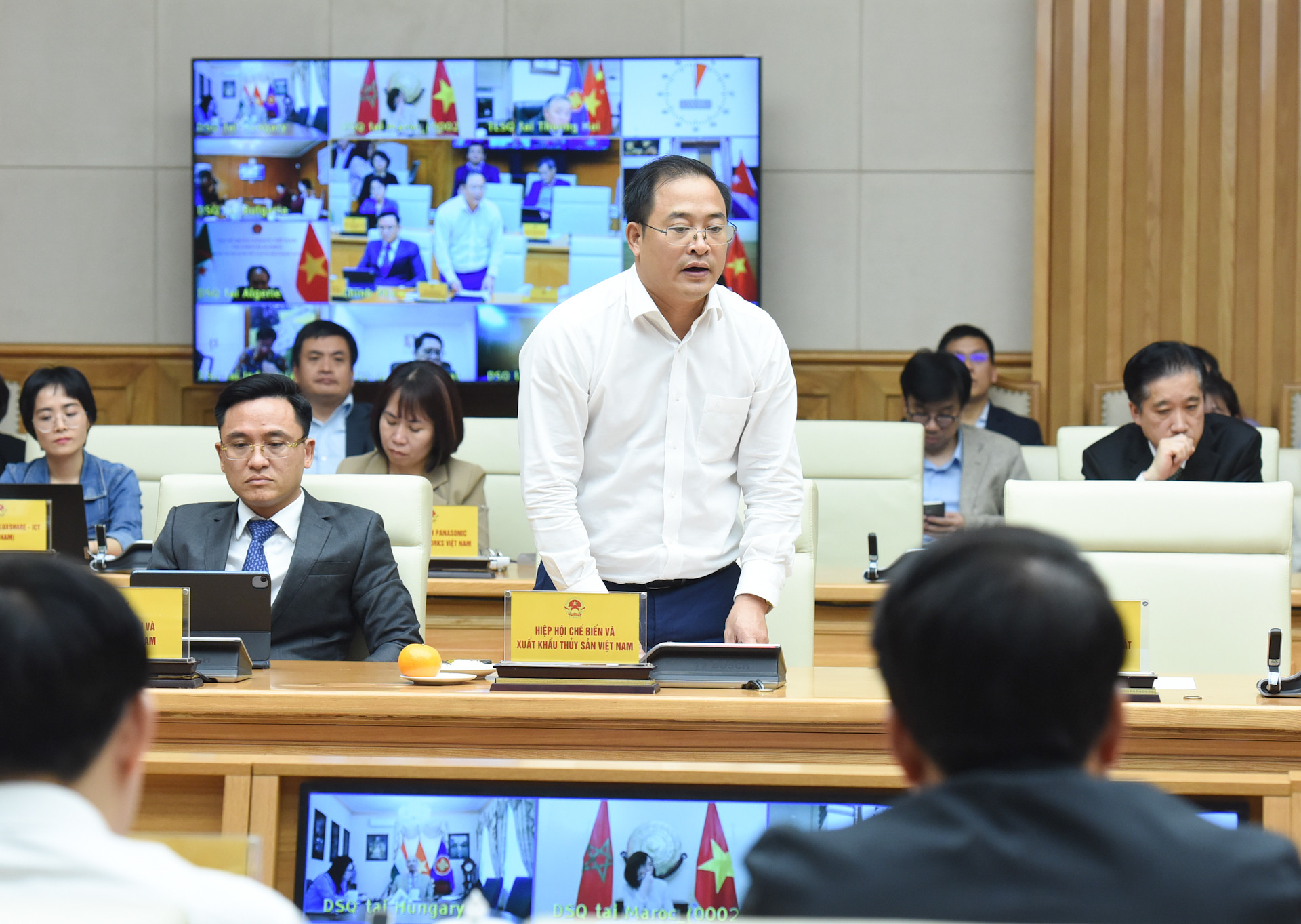 Tổng Thư ký Hiệp hội Chế biến và Xuất khẩu Thủy sản Việt Nam Nguyễn Hoài Nam phát biểu.