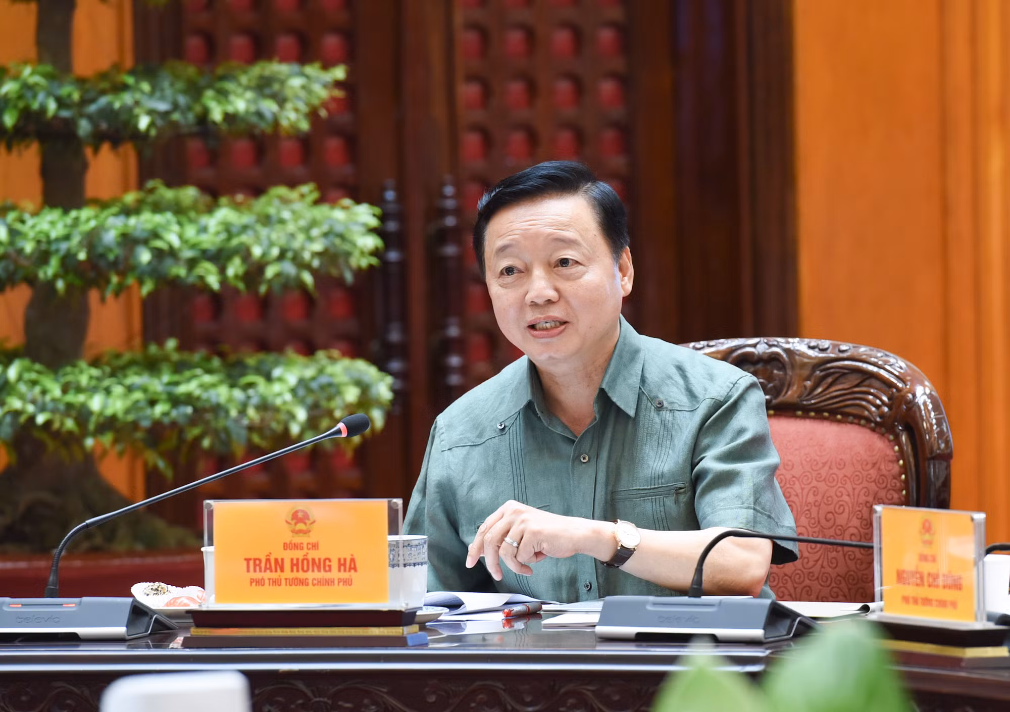 Phó Thủ tướng Trần Hồng Hà Phát biểu.