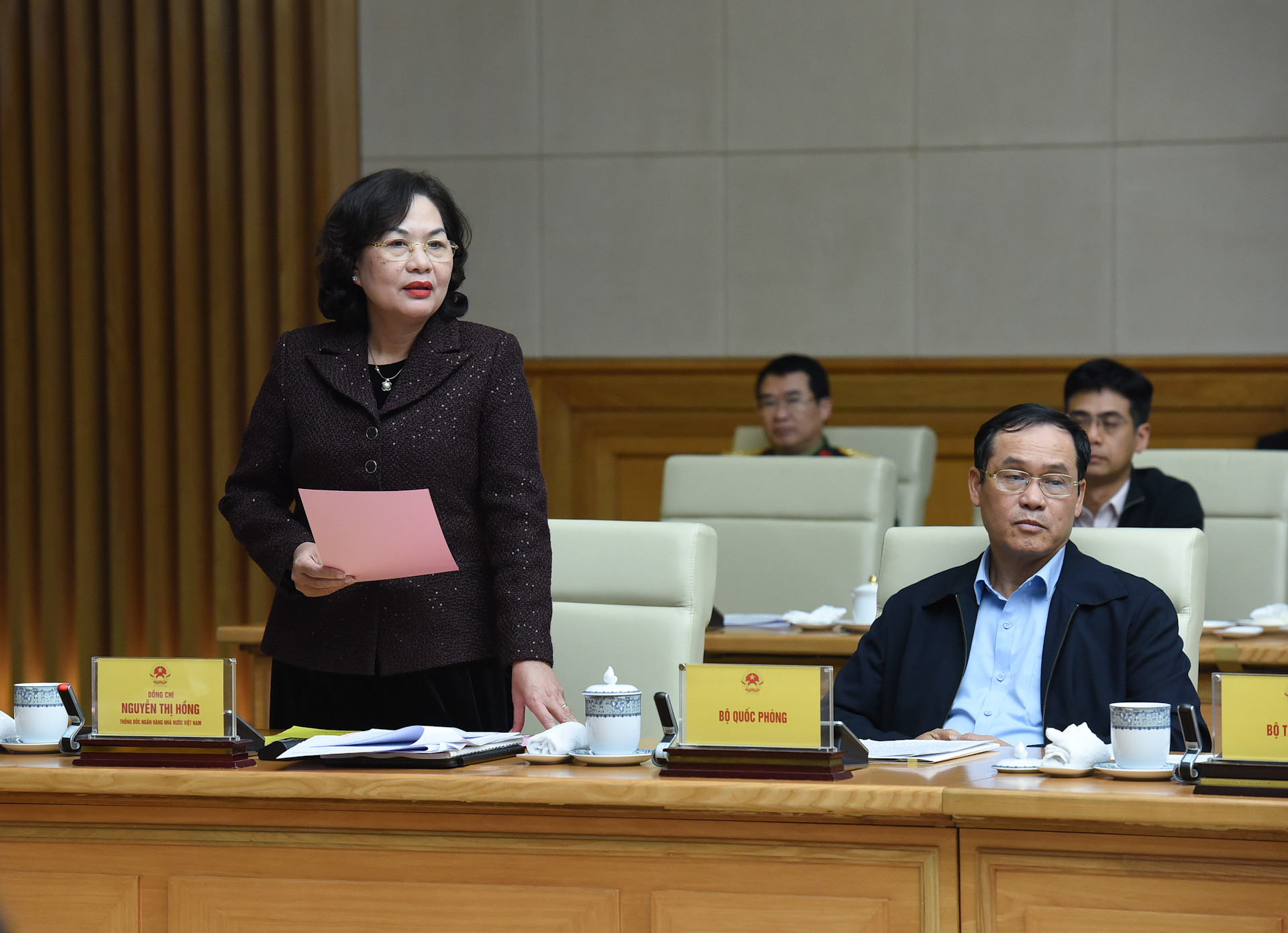 Thống đốc Ngân hàng Nhà nước Việt Nam Nguyễn Thị Hồng phát biểu.