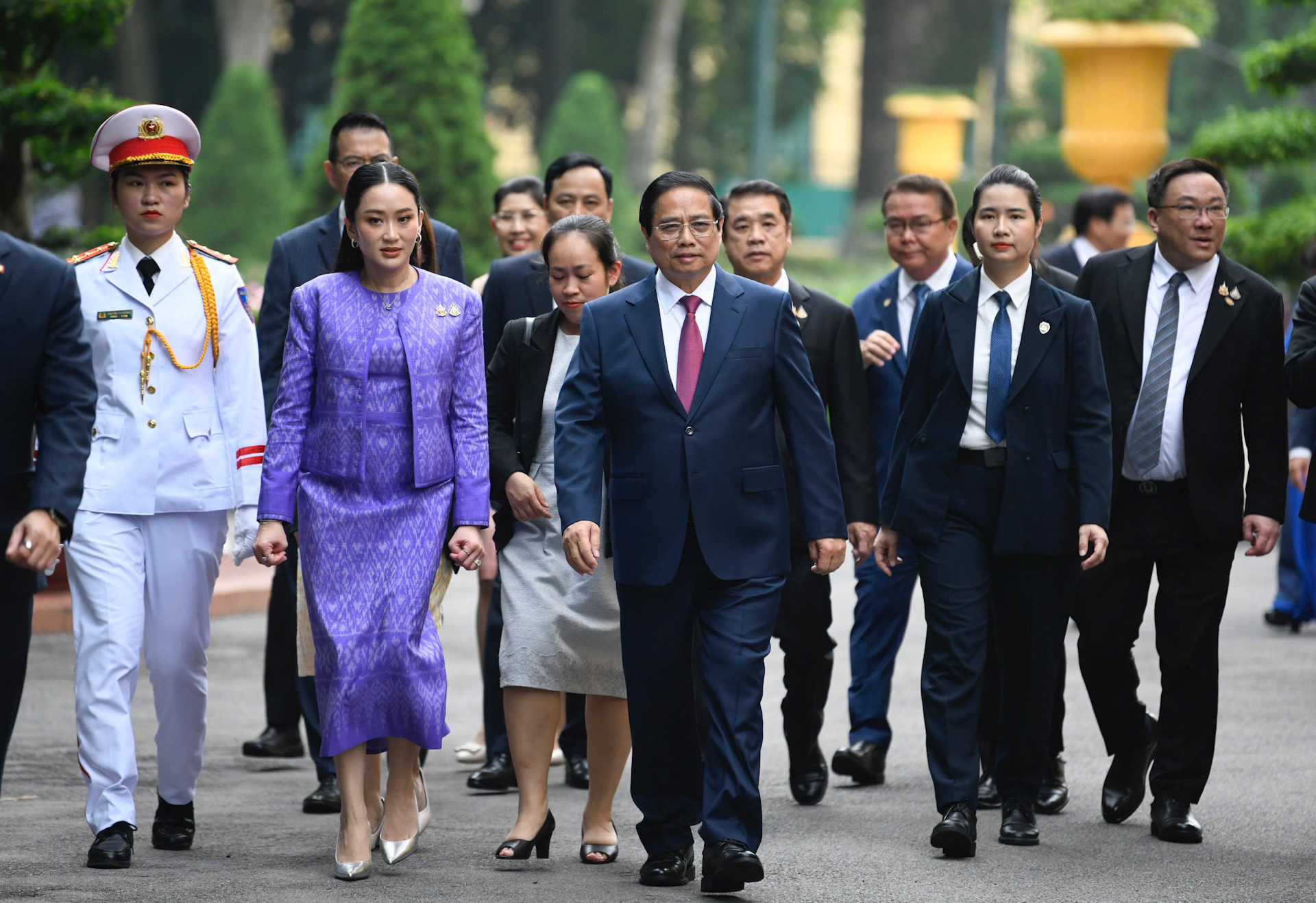 Thủ tướng Phạm Minh Chính và Thủ tướng Vương quốc Thái Lan Paetongtarn Shinawatra.
