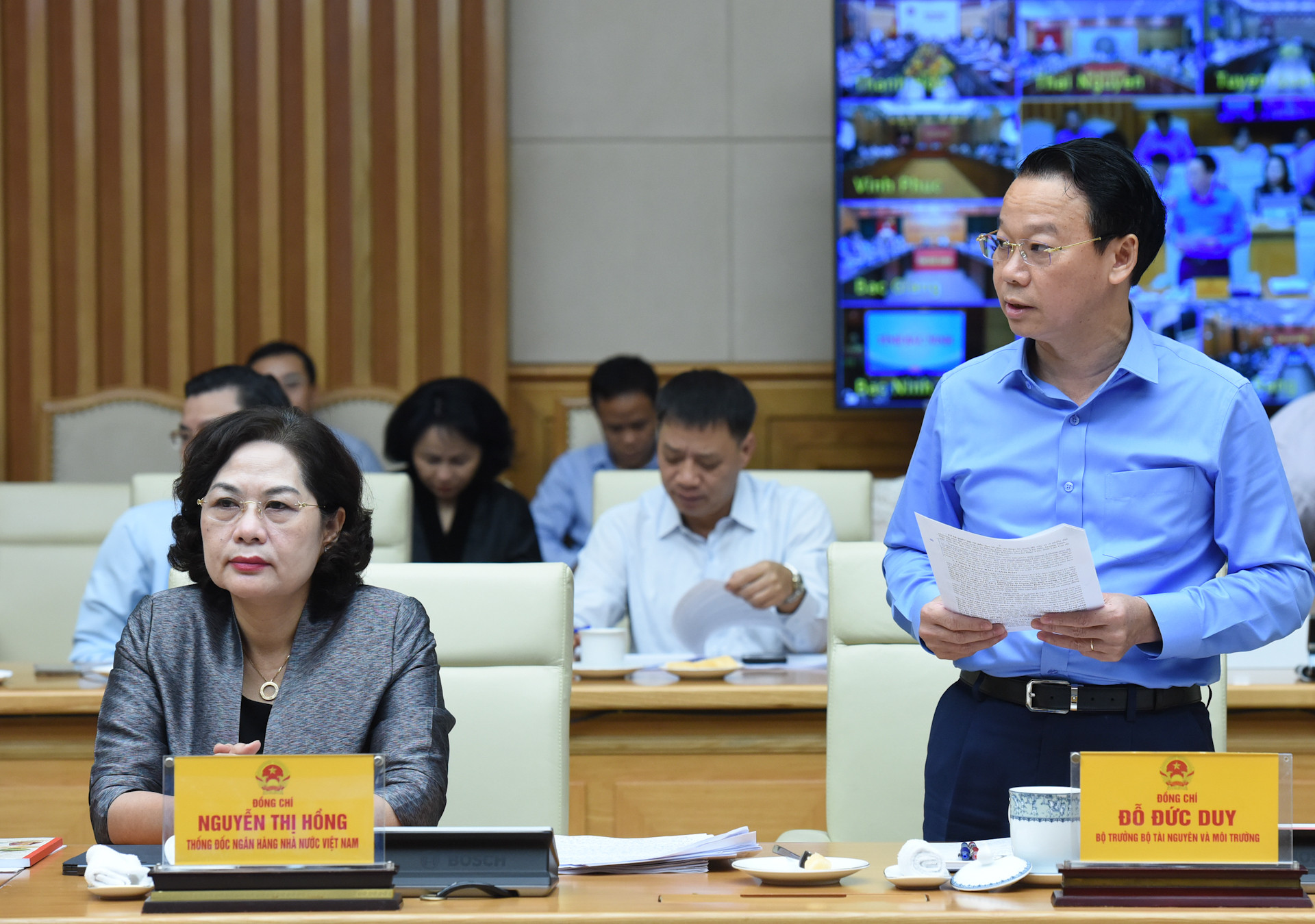 Bộ trưởng Tài nguyên và Môi trường Đỗ Đức Duy phát biểu.