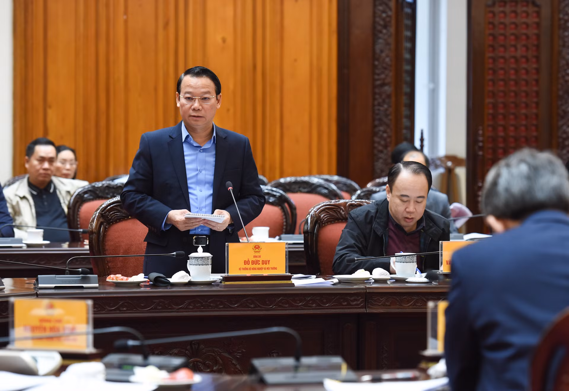 Bộ trưởng Nông nghiệp và Môi trường Đỗ Đức Duy phát biểu.