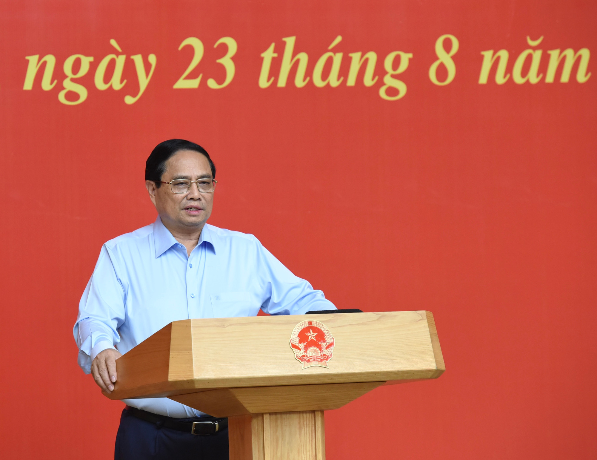 Thủ tướng Phạm Minh Chính, Trưởng Tiểu ban kinh tế -xã hội Đại hội XIV của Đảng chủ trì Phiên họp thứ ba của Tiểu ban.