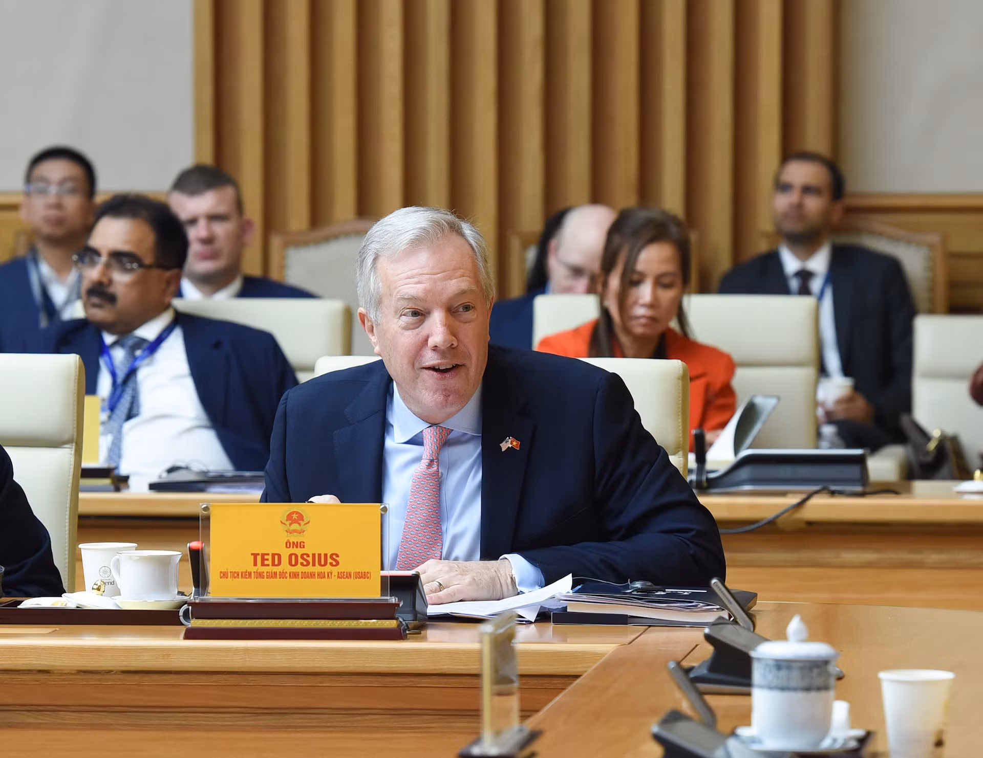 Ông Ted Osius, Chủ tịch kiêm Tổng Giám đốc Hội đồng kinh doanh Hoa Kỳ-ASEAN (USABC) phát biểu.