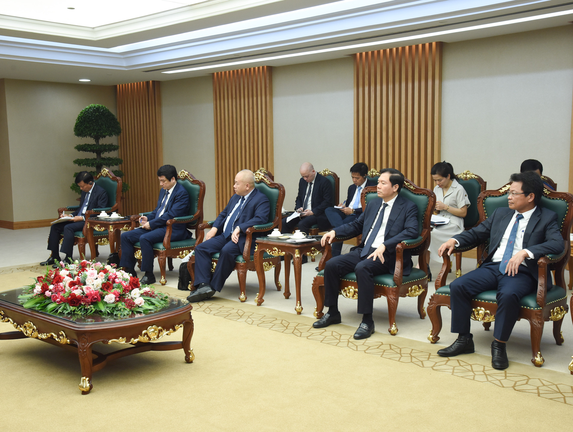 [Ảnh] Thủ tướng Phạm Minh Chính tiếp Chủ tịch khu vực châu Á-Thái Bình Dương Tập đoàn PowerChina ảnh 4