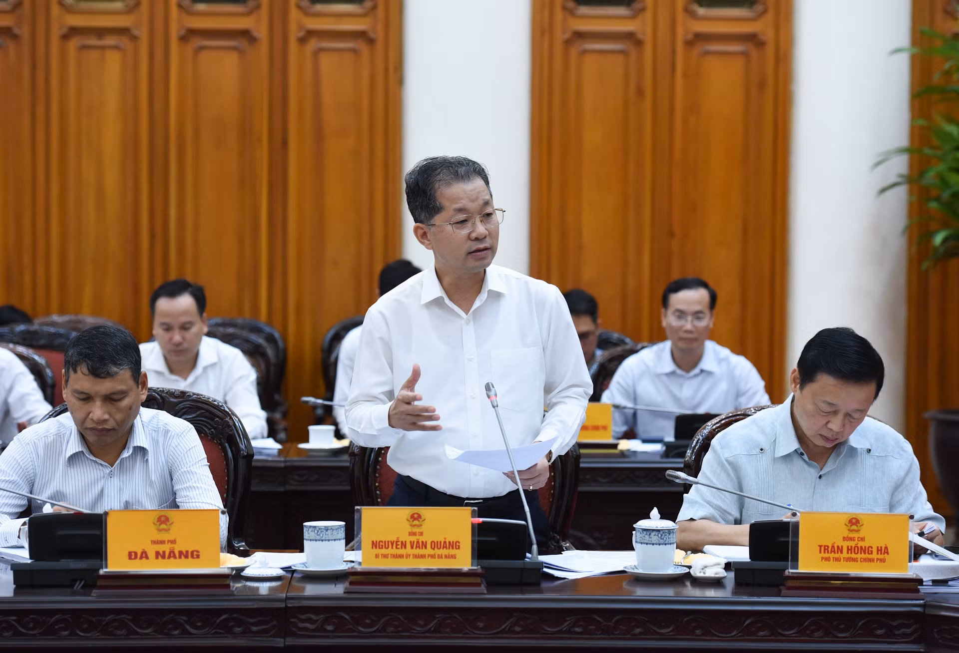 Bí thư Thành ủy thành phố Đà Nẵng Nguyễn Văn Quảng phát biểu.