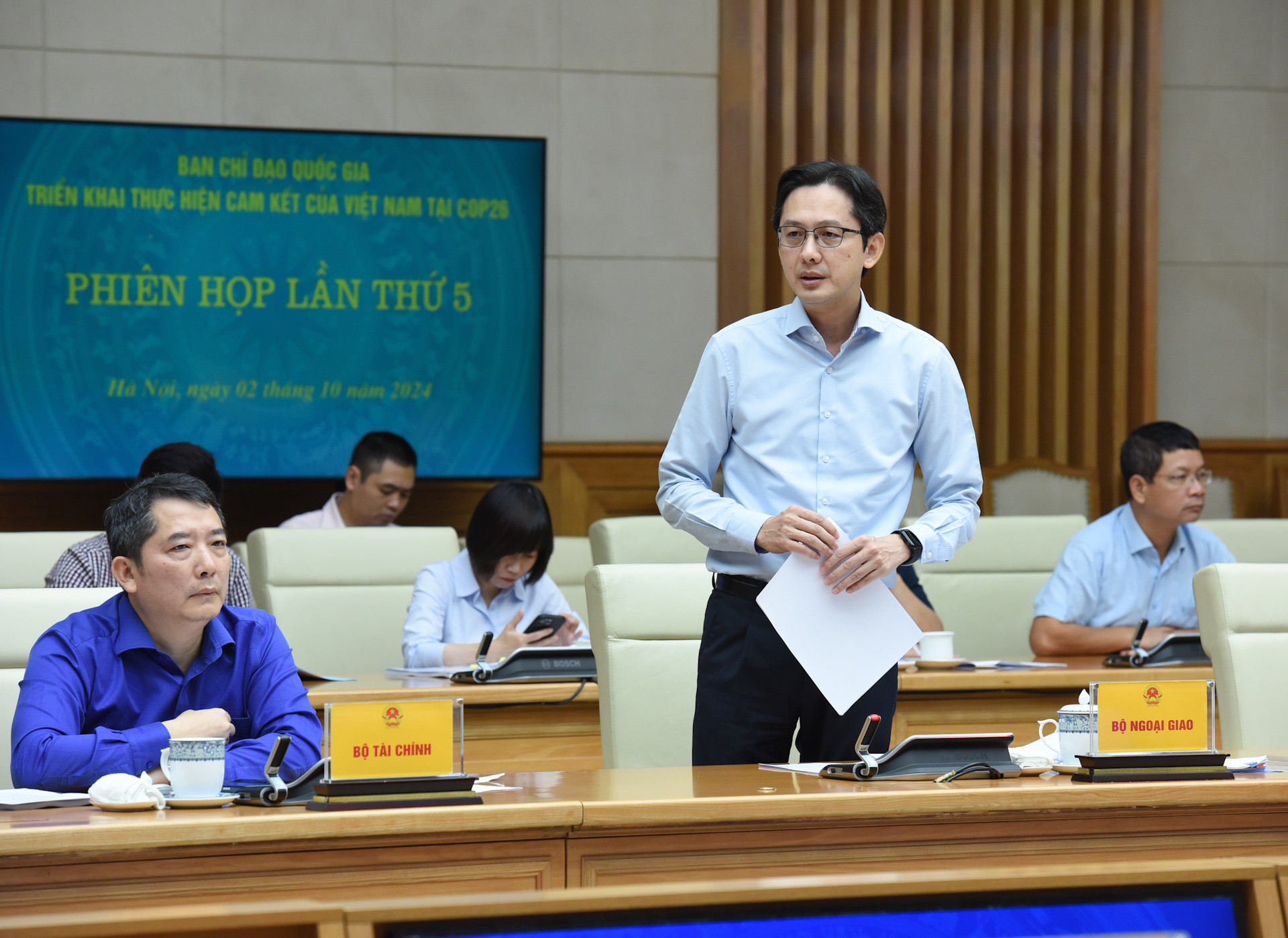 Đại diện lãnh đạo Bộ Ngoại giao phát biểu.