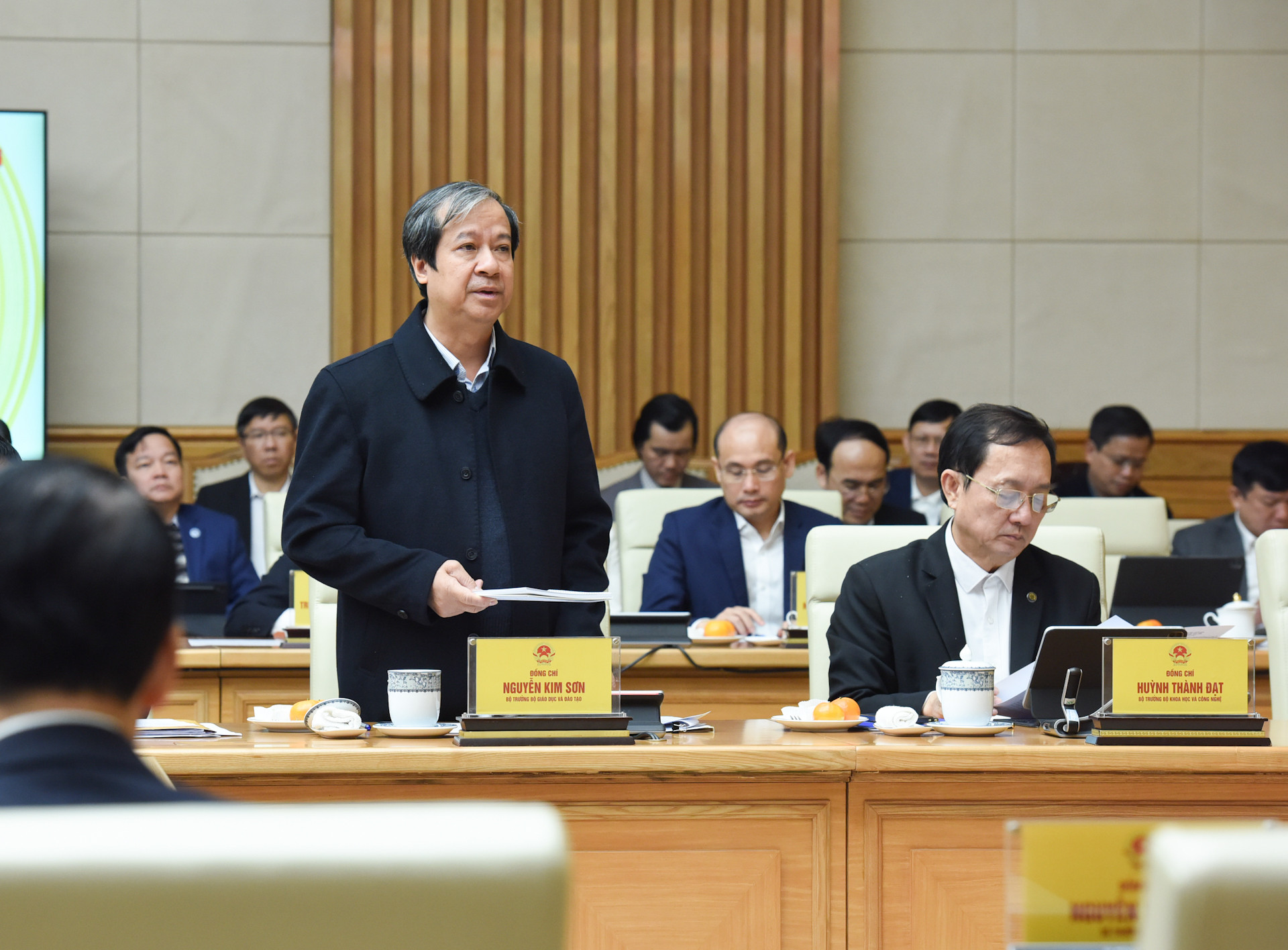 Bộ trưởng Giáo dục và Đào tạo Nguyễn Kim Sơn phát biểu.