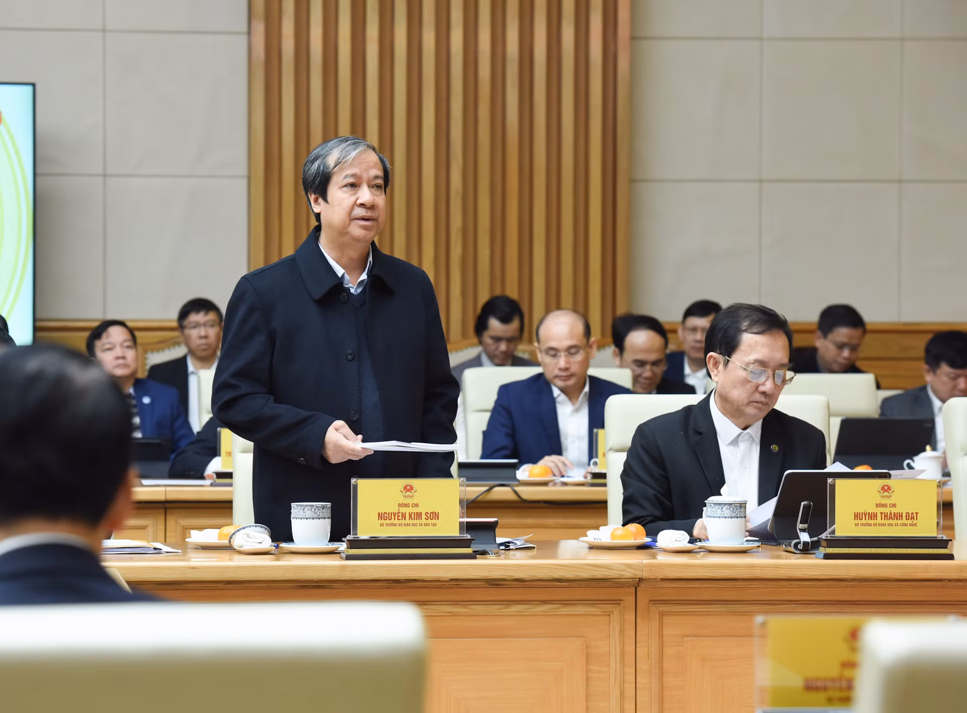 Bộ trưởng Giáo dục và Đào tạo Nguyễn Kim Sơn phát biểu. Bộ trưởng Giáo dục và Đào tạo Nguyễn Kim Sơn phát biểu.
