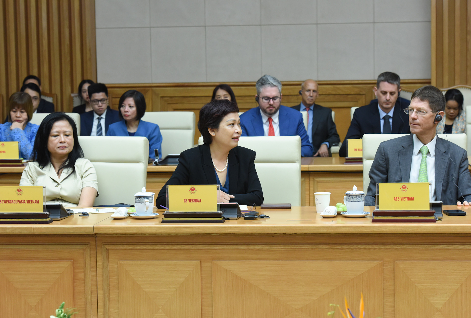 Giám đốc Quan hệ Chính phủ, GE Vernova Trần Huệ Chi phát biểu. Giám đốc Quan hệ Chính phủ, GE Vernova Trần Huệ Chi phát biểu.