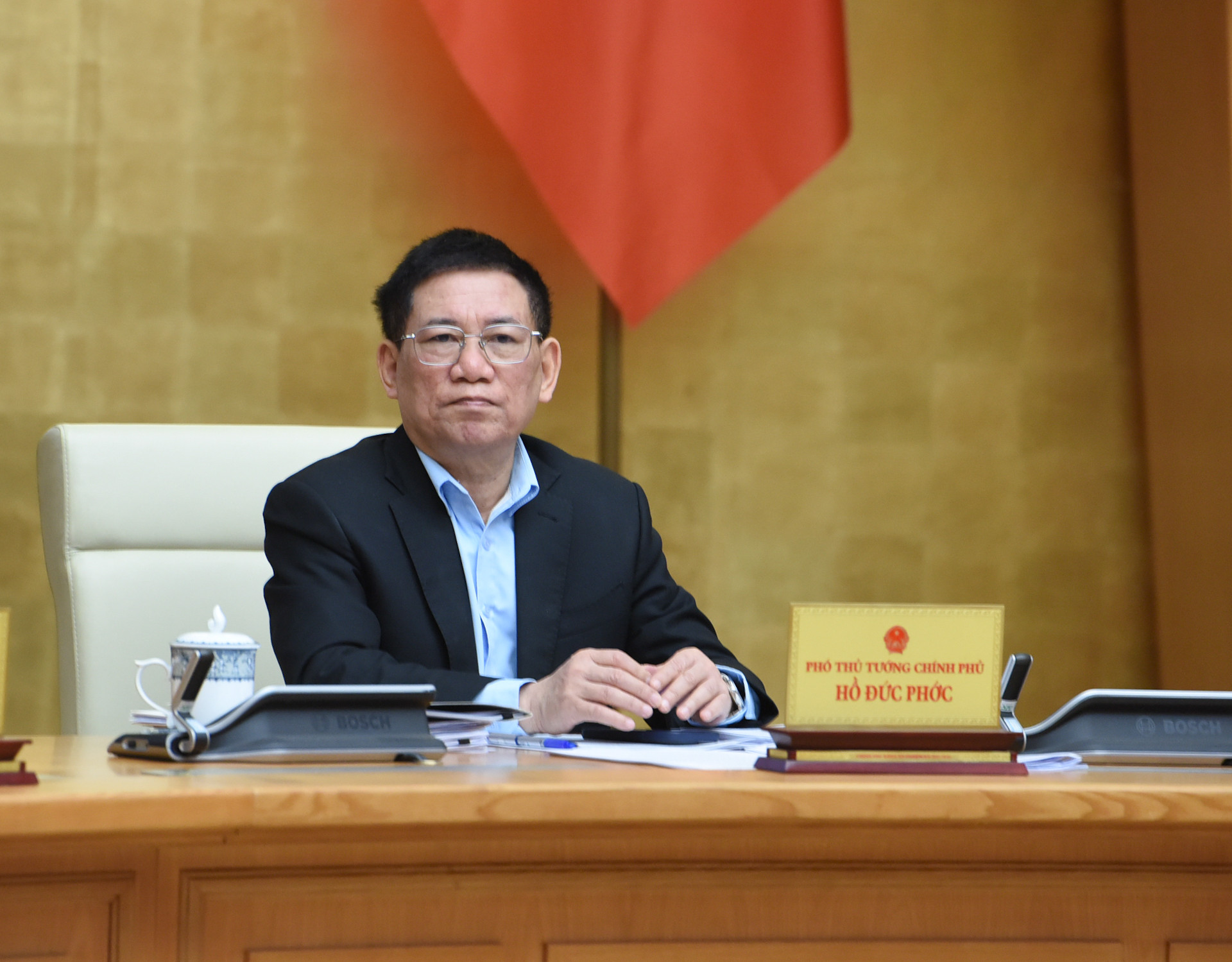 Phó Thủ tướng Hồ Đức Phớc phát biểu.