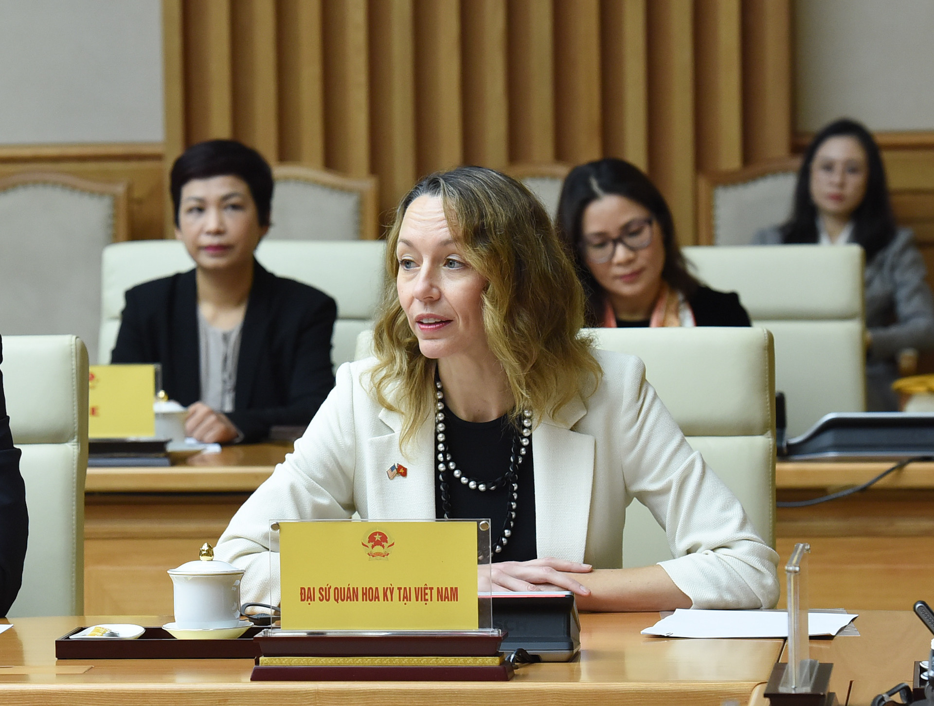 Đại diện Đại sứ quán Hoa Kỳ tại Việt Nam phát biểu tại Tọa đàm. Đại diện Đại sứ quán Hoa Kỳ tại Việt Nam phát biểu tại Tọa đàm.