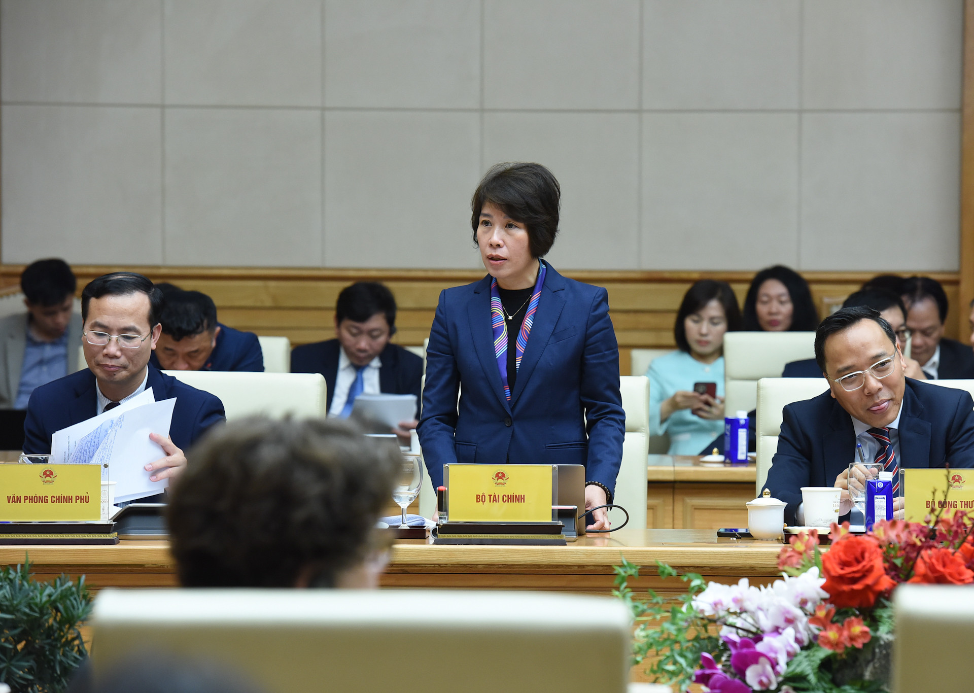 Thứ trưởng Bộ Tài chính Nguyễn Thị Bích Ngọc phát biểu. Thứ trưởng Bộ Tài chính Nguyễn Thị Bích Ngọc phát biểu.