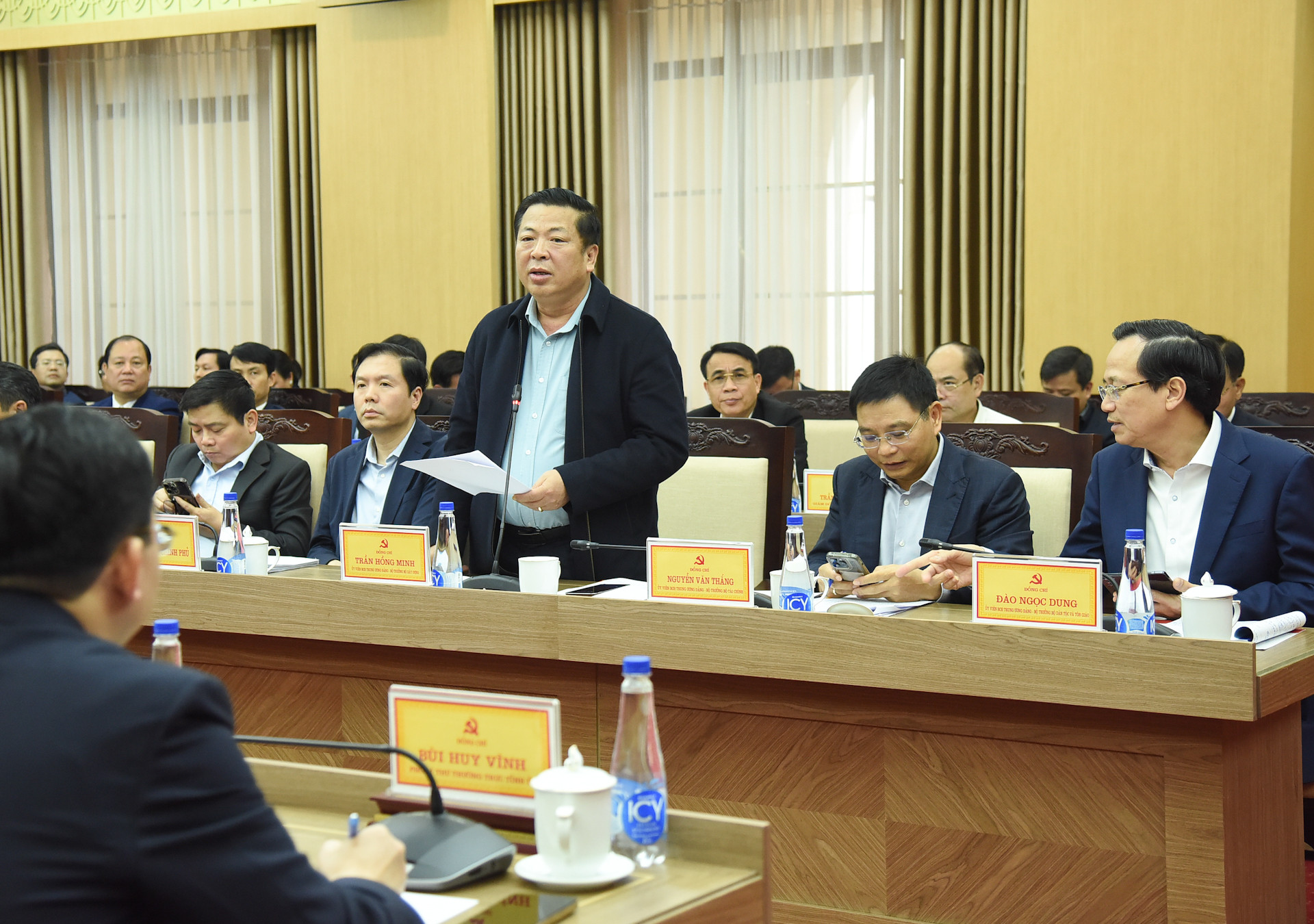 Bộ trưởng Xây dựng Trần Hồng Minh phát biểu.