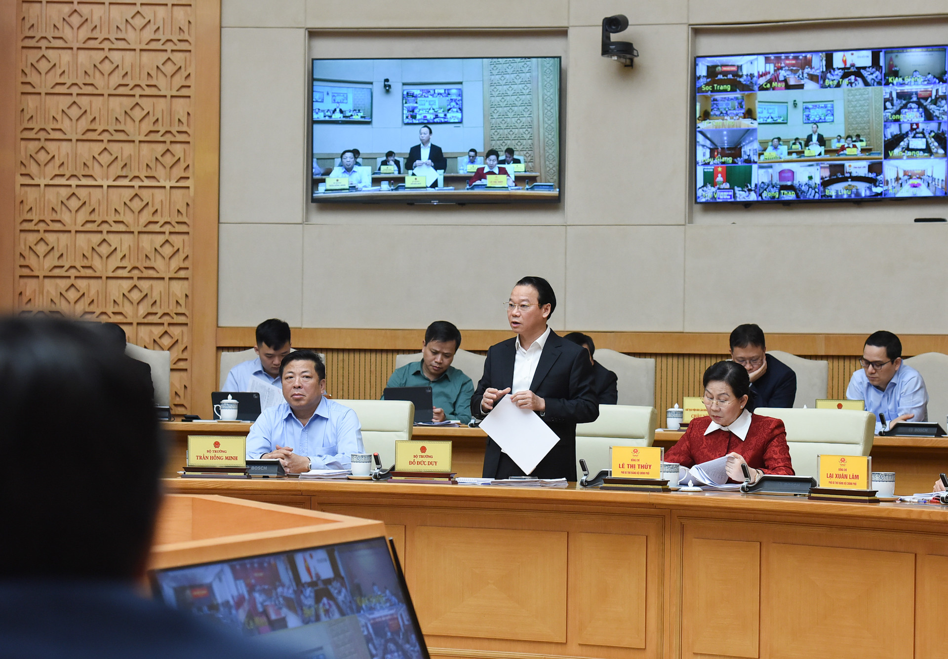 Bộ trưởng Nông nghiệp và Môi trường Đỗ Đức Duy phát biểu. Bộ trưởng Nông nghiệp và Môi trường Đỗ Đức Duy phát biểu.