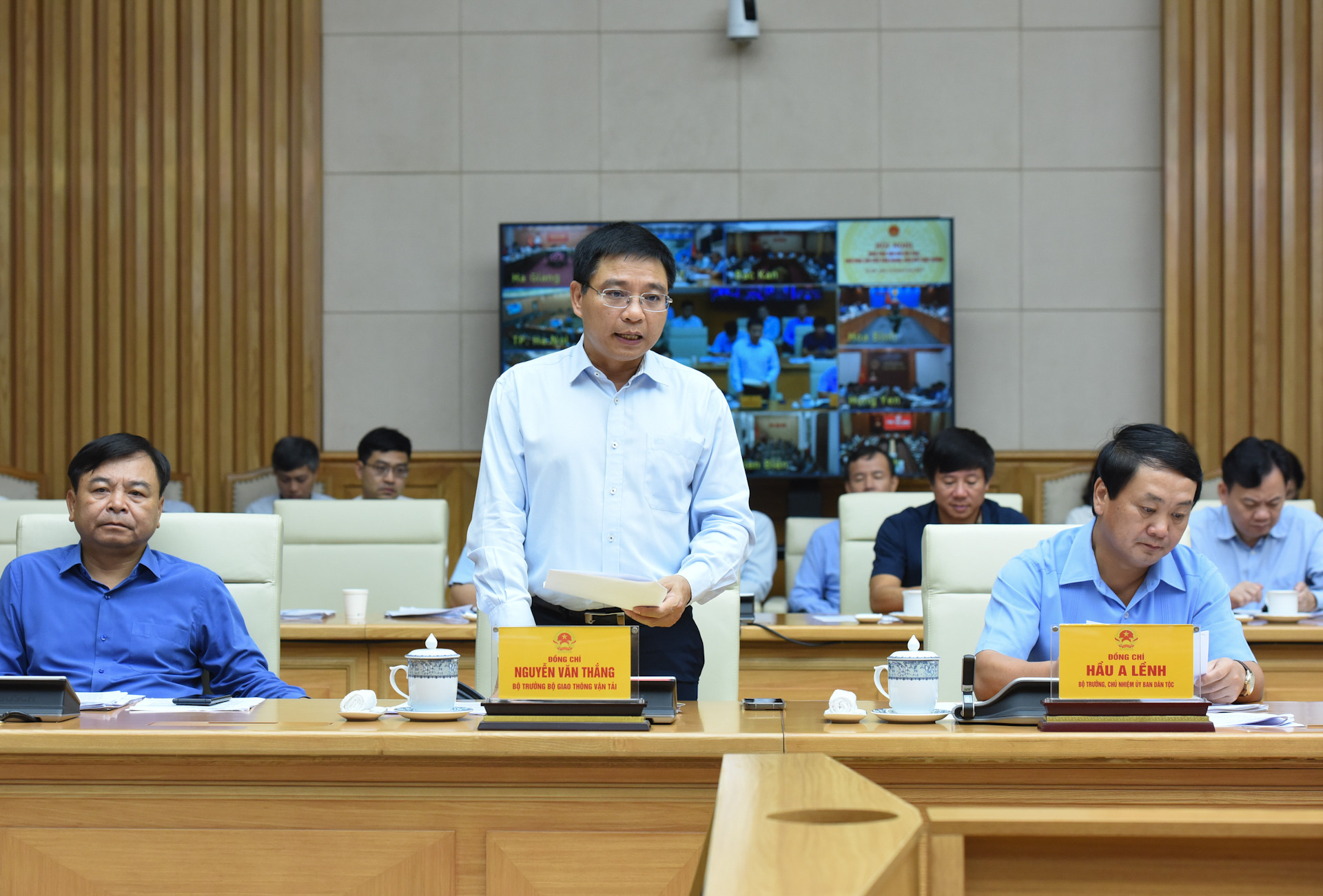 Bộ trưởng Giao thông Vận tải Nguyễn Văn Thắng phát biểu.