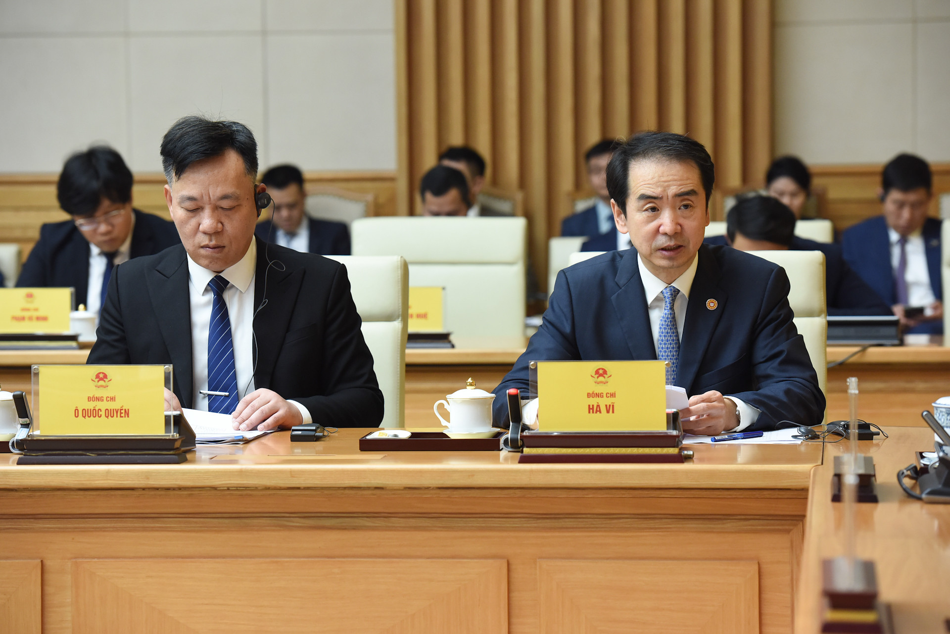 Đại sứ Trung Quốc tại Việt Nam Hà Vĩ phát biểu.