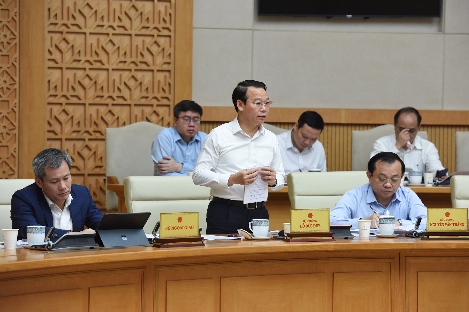 Bộ trưởng Nông nghiệp và Môi trường Đỗ Đức Duy phát biểu.