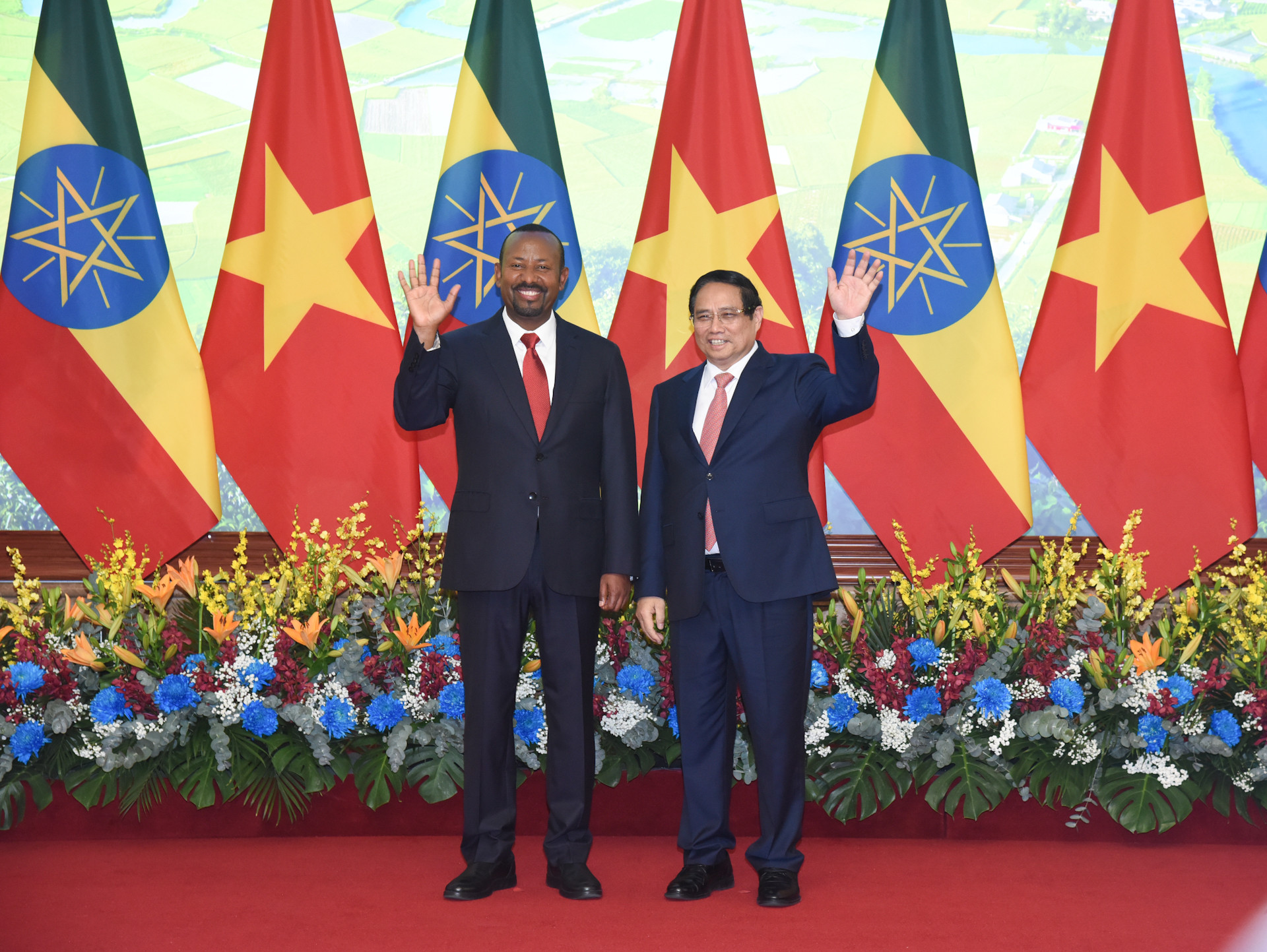 Thủ tướng Phạm Minh Chính và Thủ tướng Ethiopia Abiy Ahmed Ali.