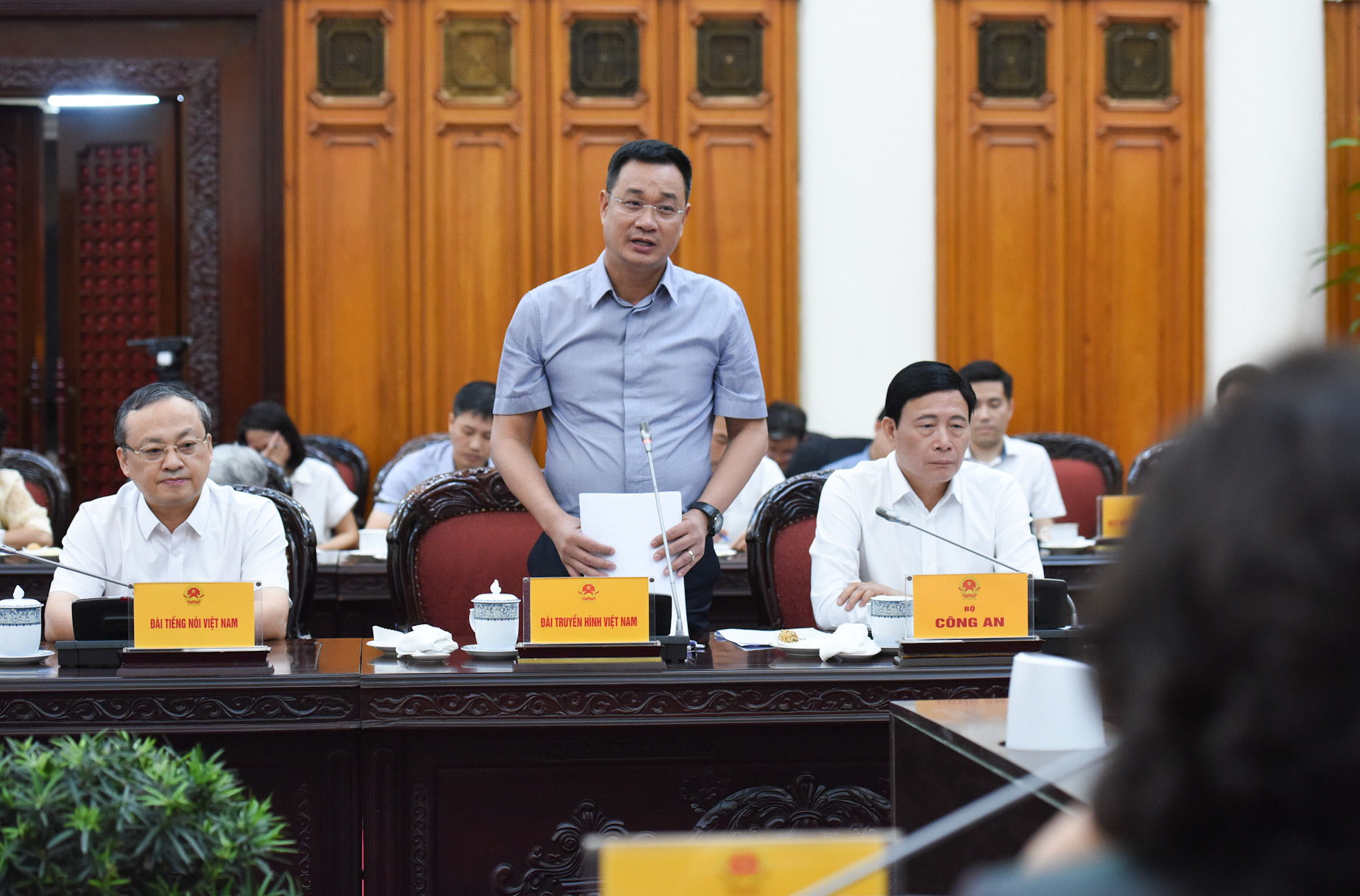 Tổng Giám đốc Đài truyền hình Việt Nam Lê Ngọc Quang phát biểu.