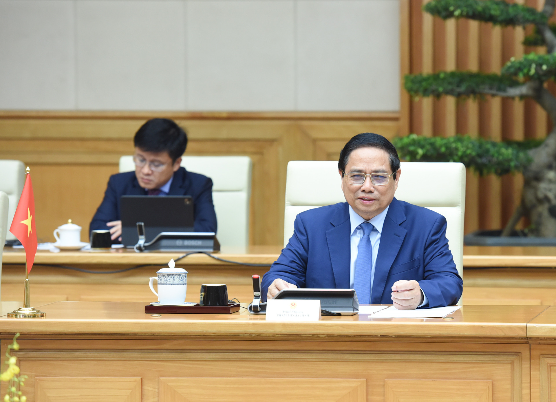 [Ảnh] Thủ tướng Phạm Minh Chính hội kiến với Tổng thống Hungary Sulyok Tamas ảnh 3