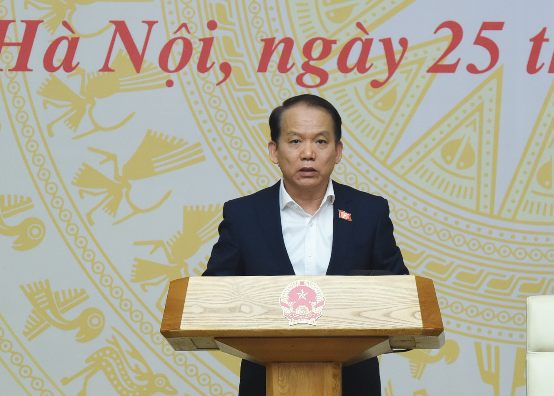 Chủ nhiệm Ủy ban Pháp luật Hoàng Thanh Tùng phát biểu.