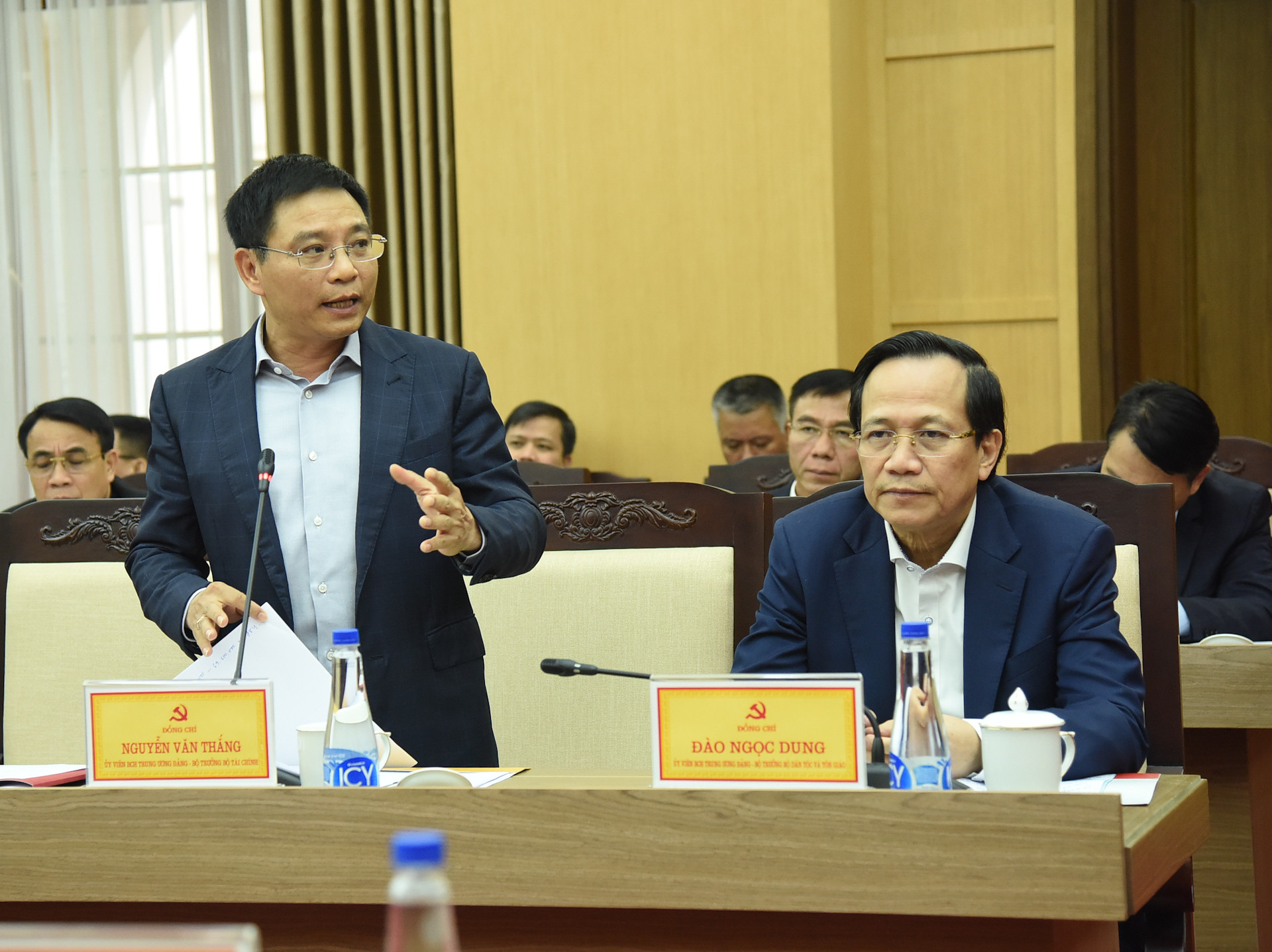 Bộ trưởng Tài chính Nguyễn Văn Thắng phát biểu.