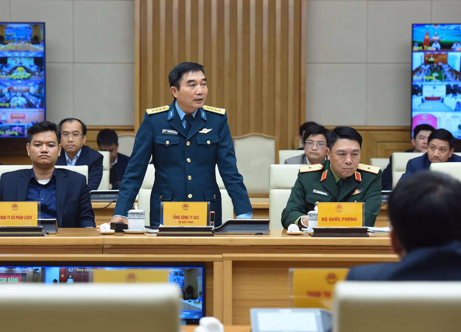 Đại diện lãnh đạo Tổng Công ty ACC phát biểu.