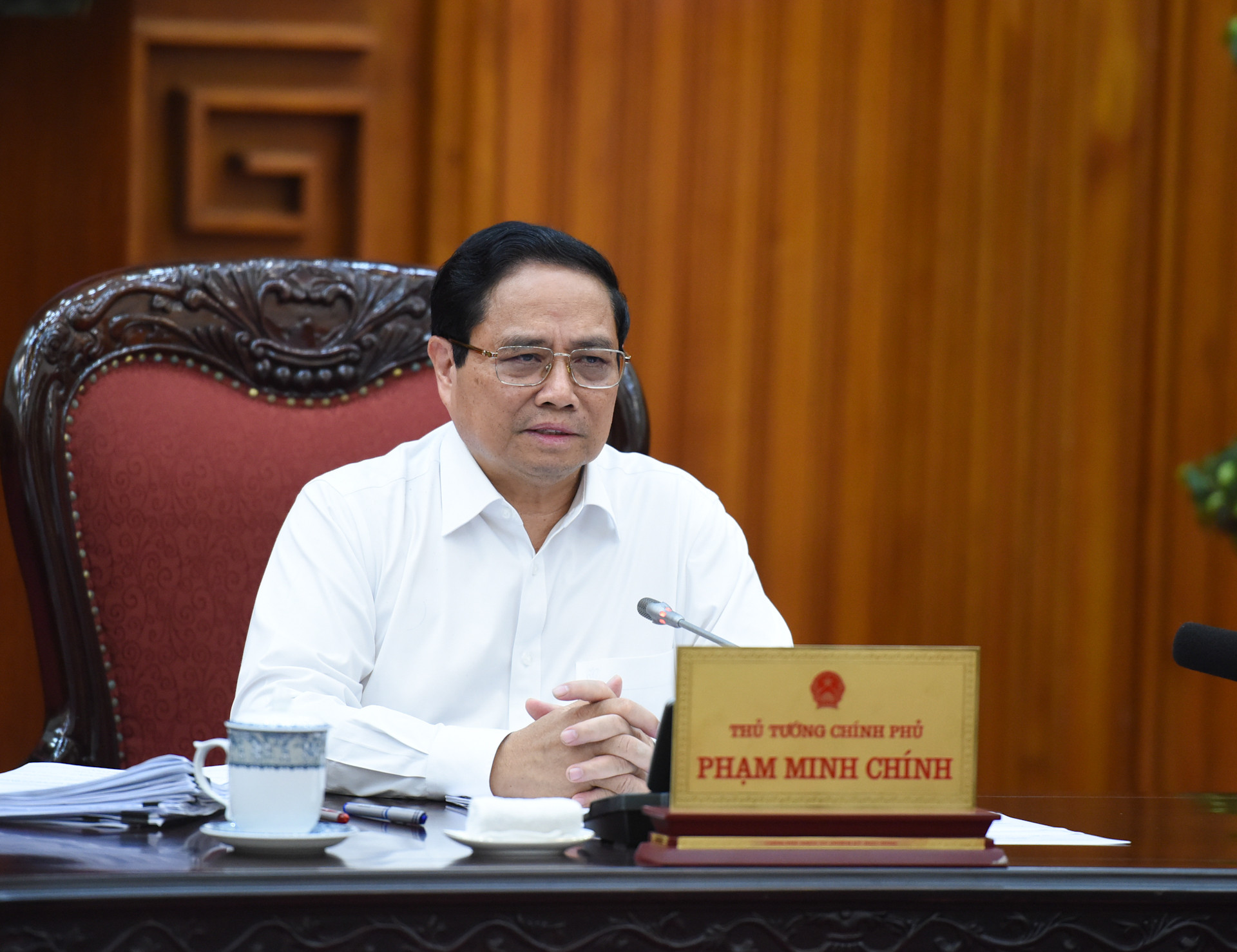 Thủ tướng Phạm Minh Chính phát biểu chỉ đạo.