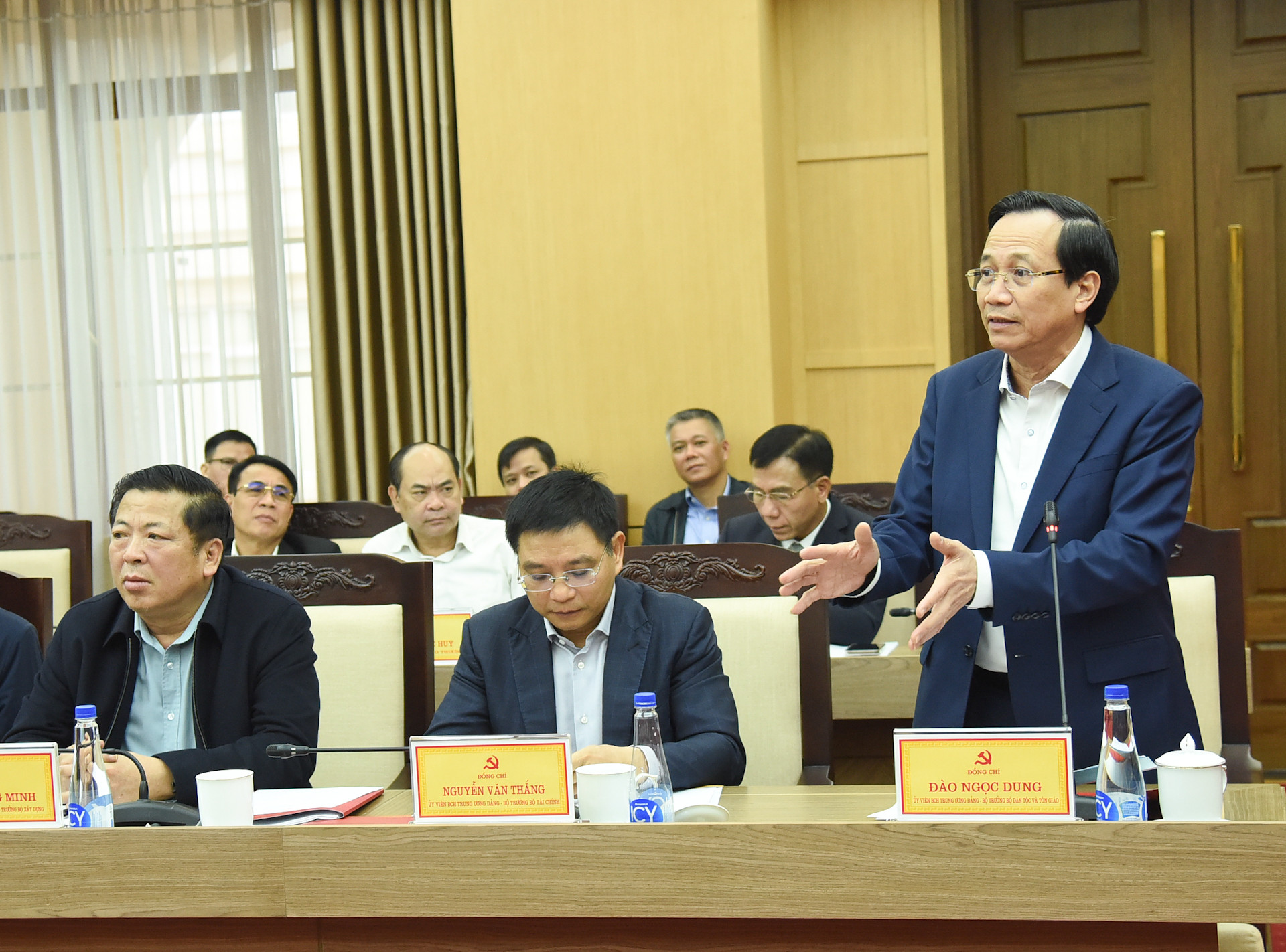 Bộ trưởng Dân tộc và Tôn giáo Đào Ngọc Dung phát biểu.