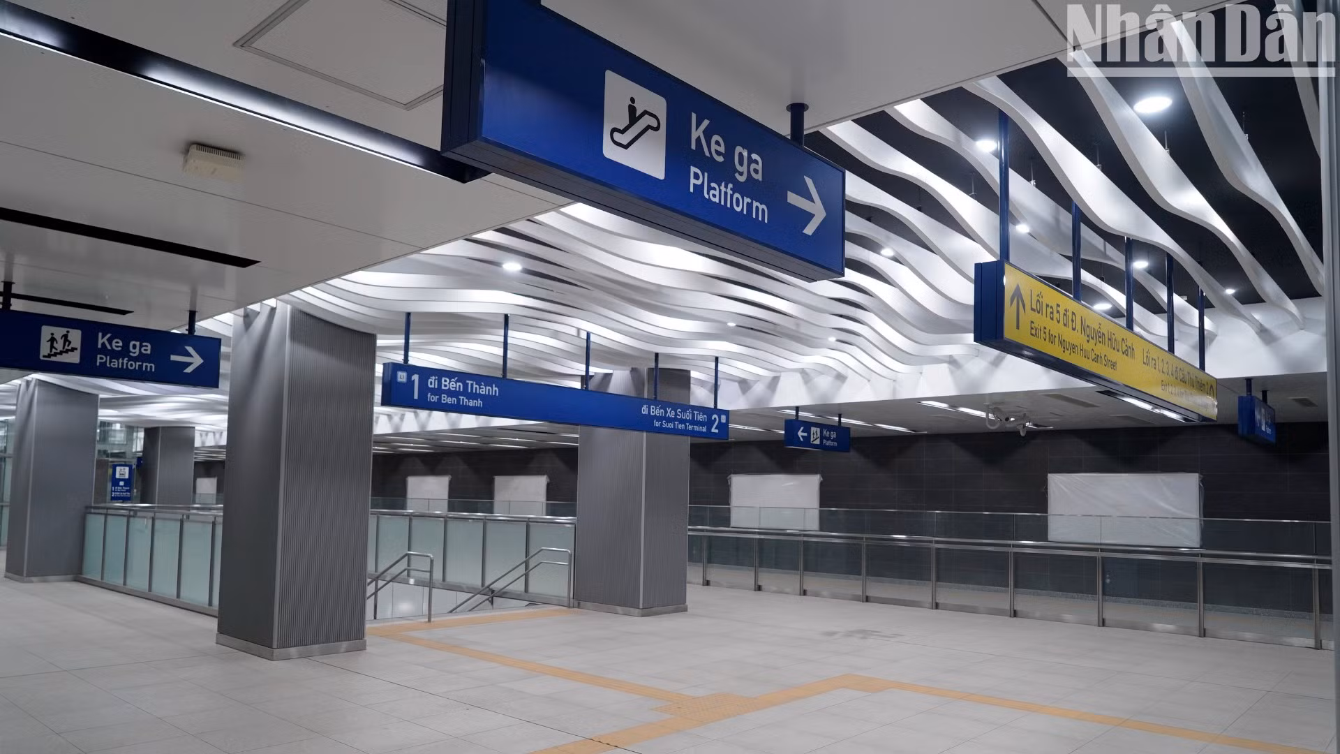 Hiện trạng các nhà ga trên toàn tuyến metro số 1.