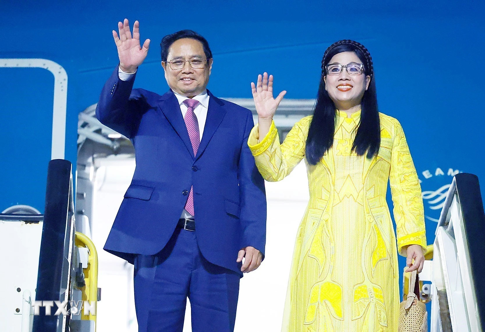 Thủ tướng Phạm Minh Chính và Phu nhân kết thúc chuyến thăm chính thức Cộng hòa Dominica. (Ảnh: Dương Giang/TTXVN)