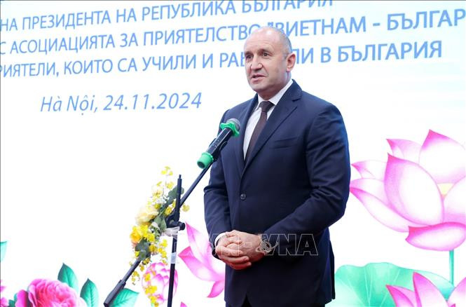 Tổng thống Cộng hòa Bulgaria Rumen Radev phát biểu.